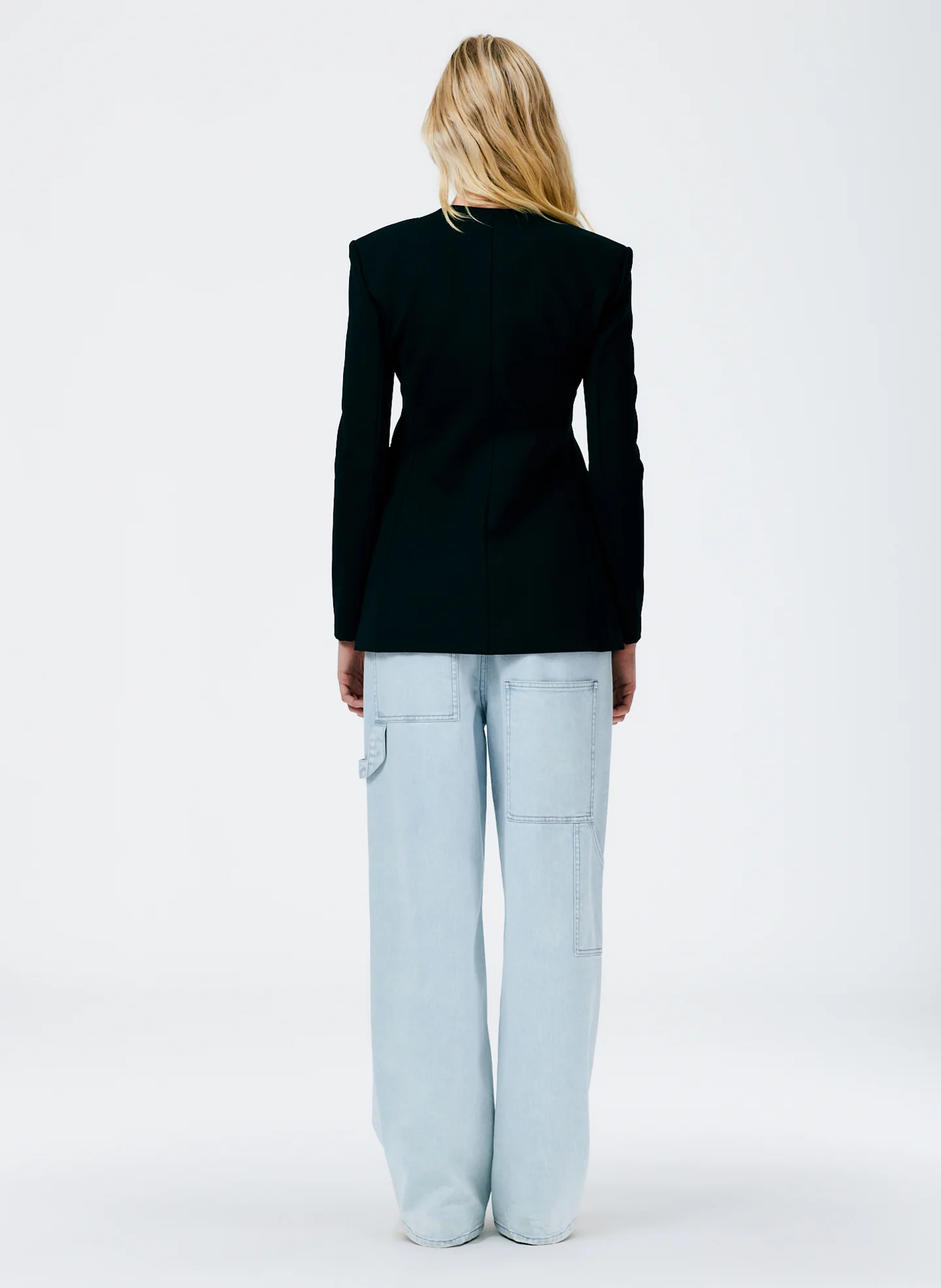 Compact Ultra Stretch Knit Fitted Blazer - Image 4