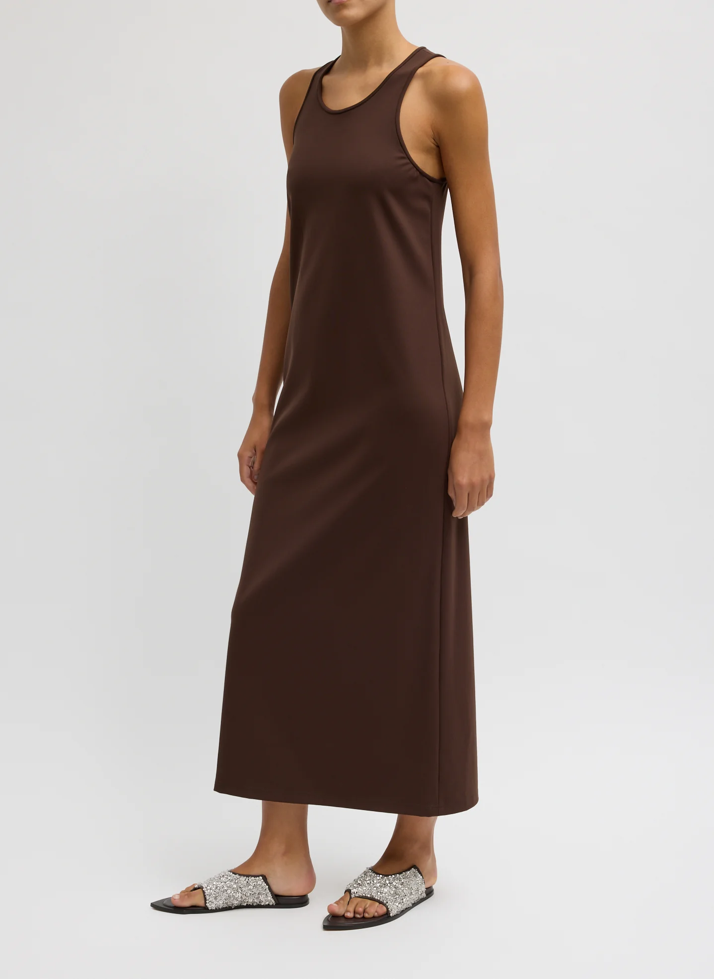 Compact Ultra Stretch Knit Sleeveless Dress - Image 3