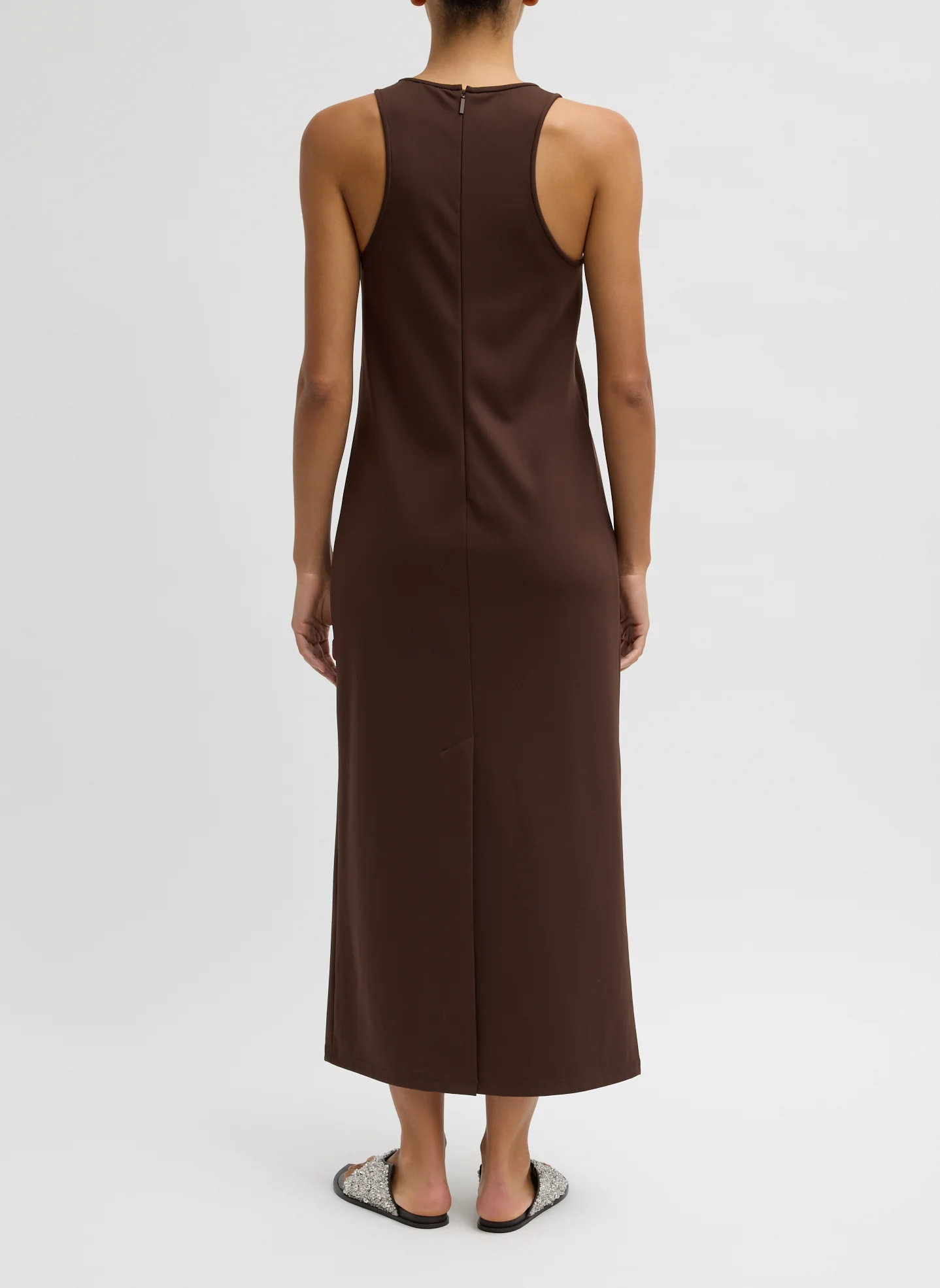 Compact Ultra Stretch Knit Sleeveless Dress - Image 4