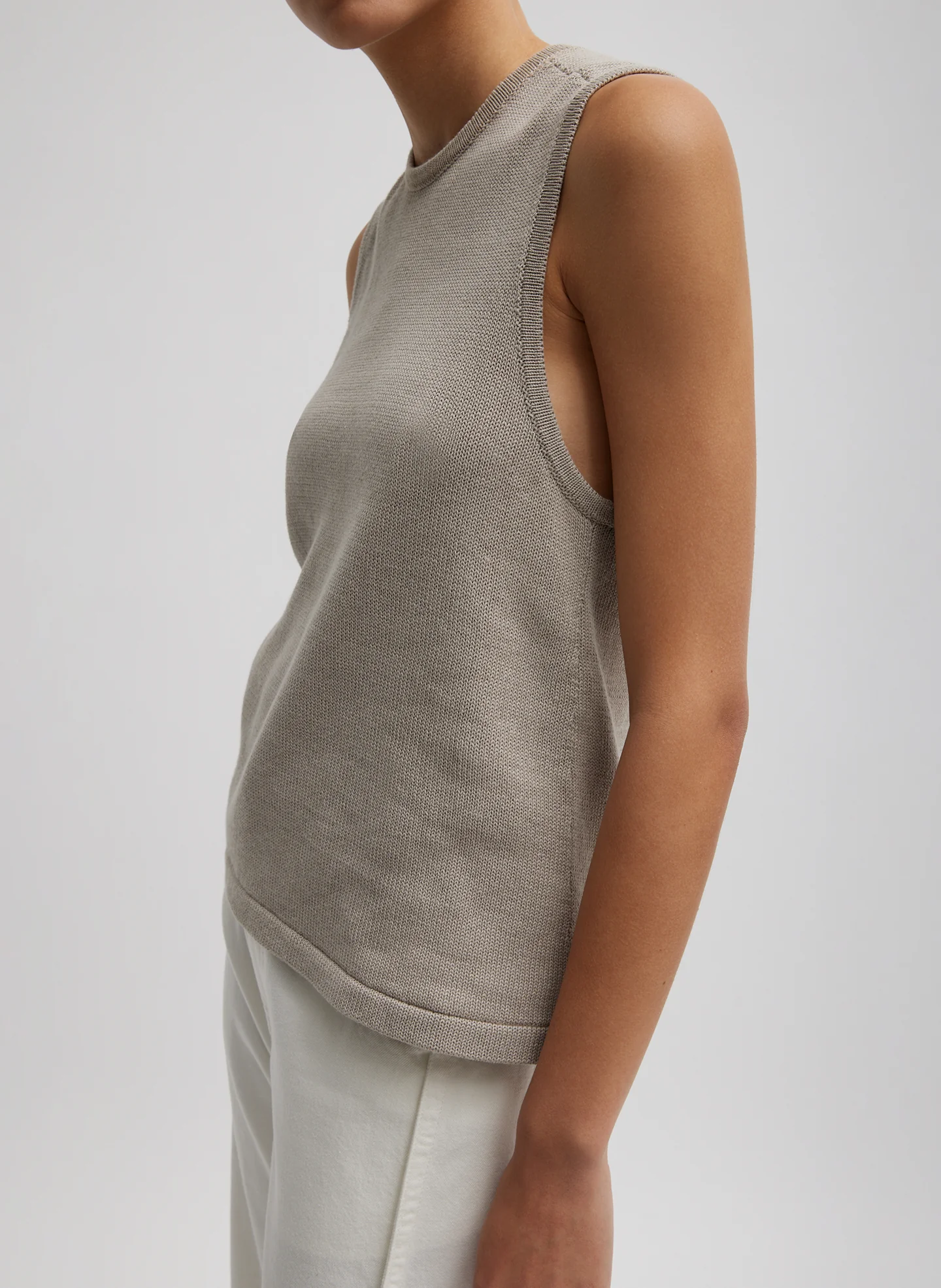 Cotton Criss Cross Sleeveless Sweater - Image 2