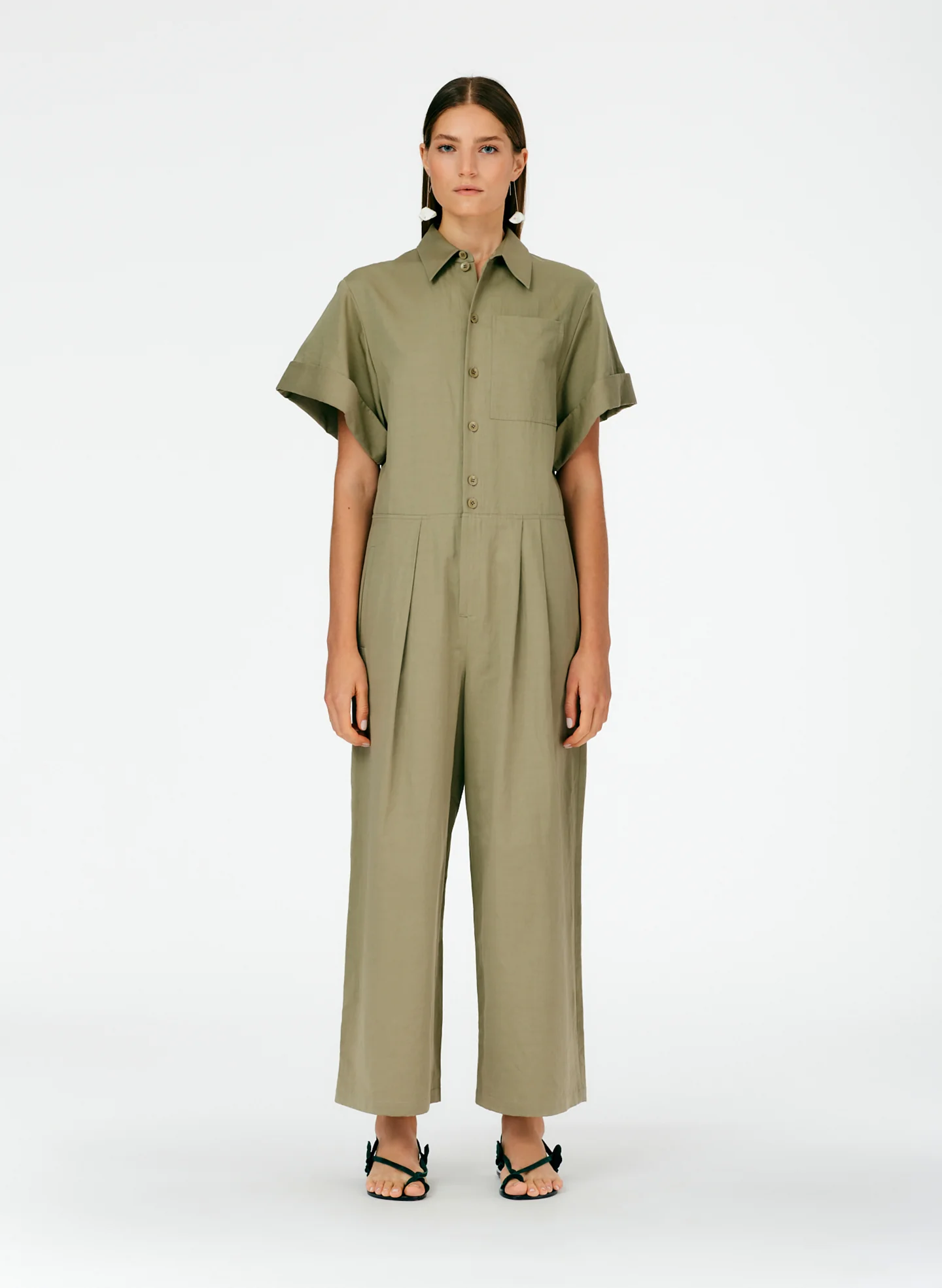 Cotton Linen Sateen Jumpsuit - Image 12