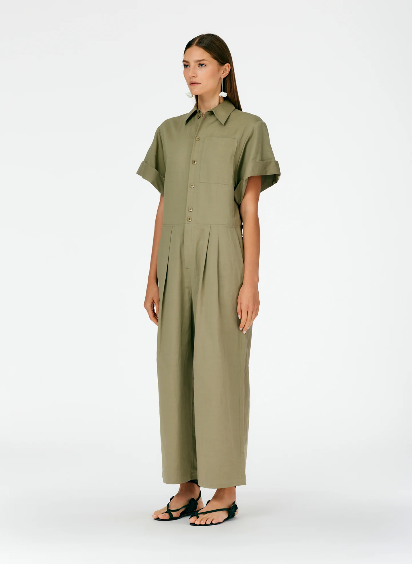 Cotton Linen Sateen Jumpsuit - Image 13