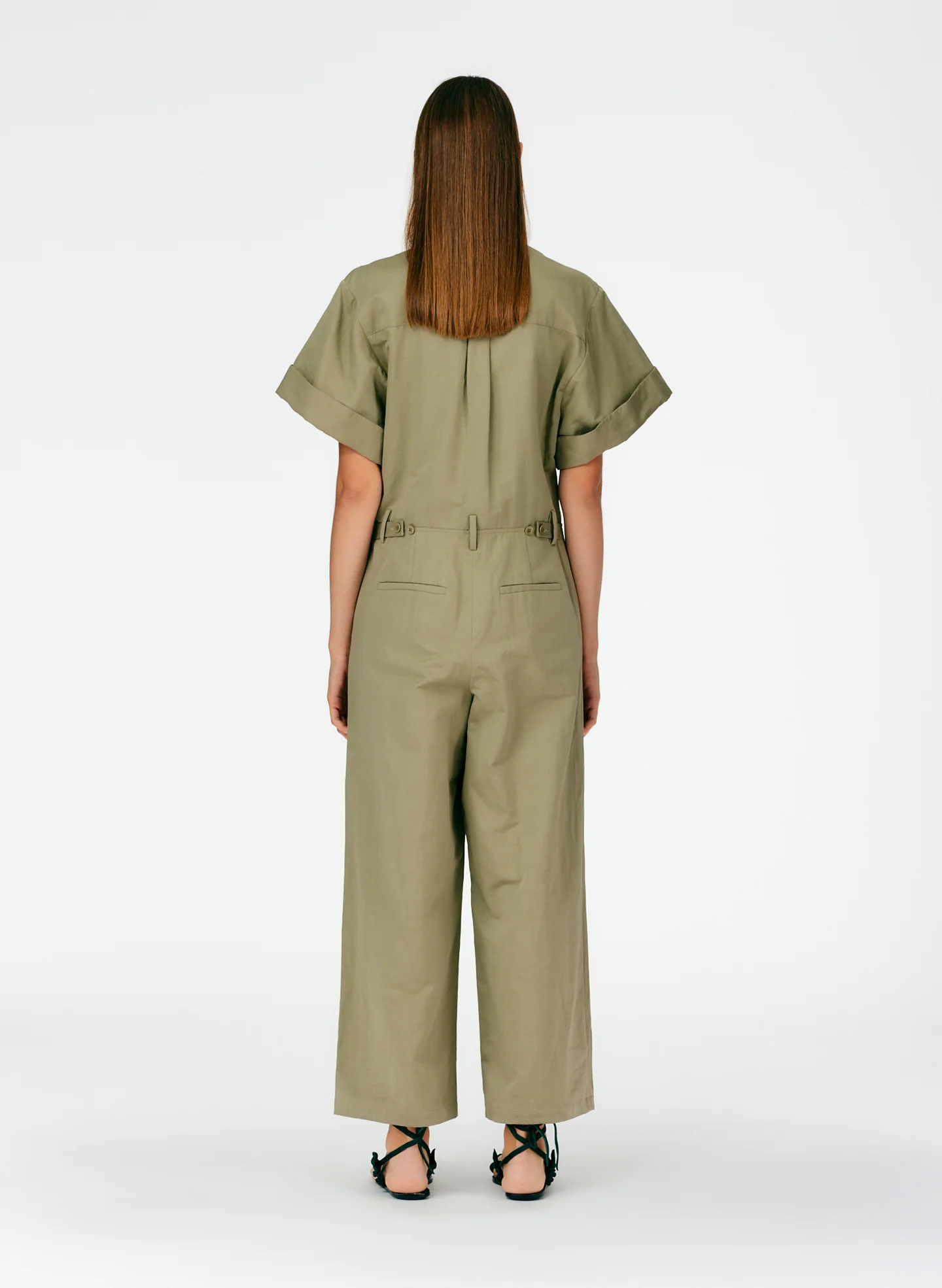 Cotton Linen Sateen Jumpsuit - Image 14