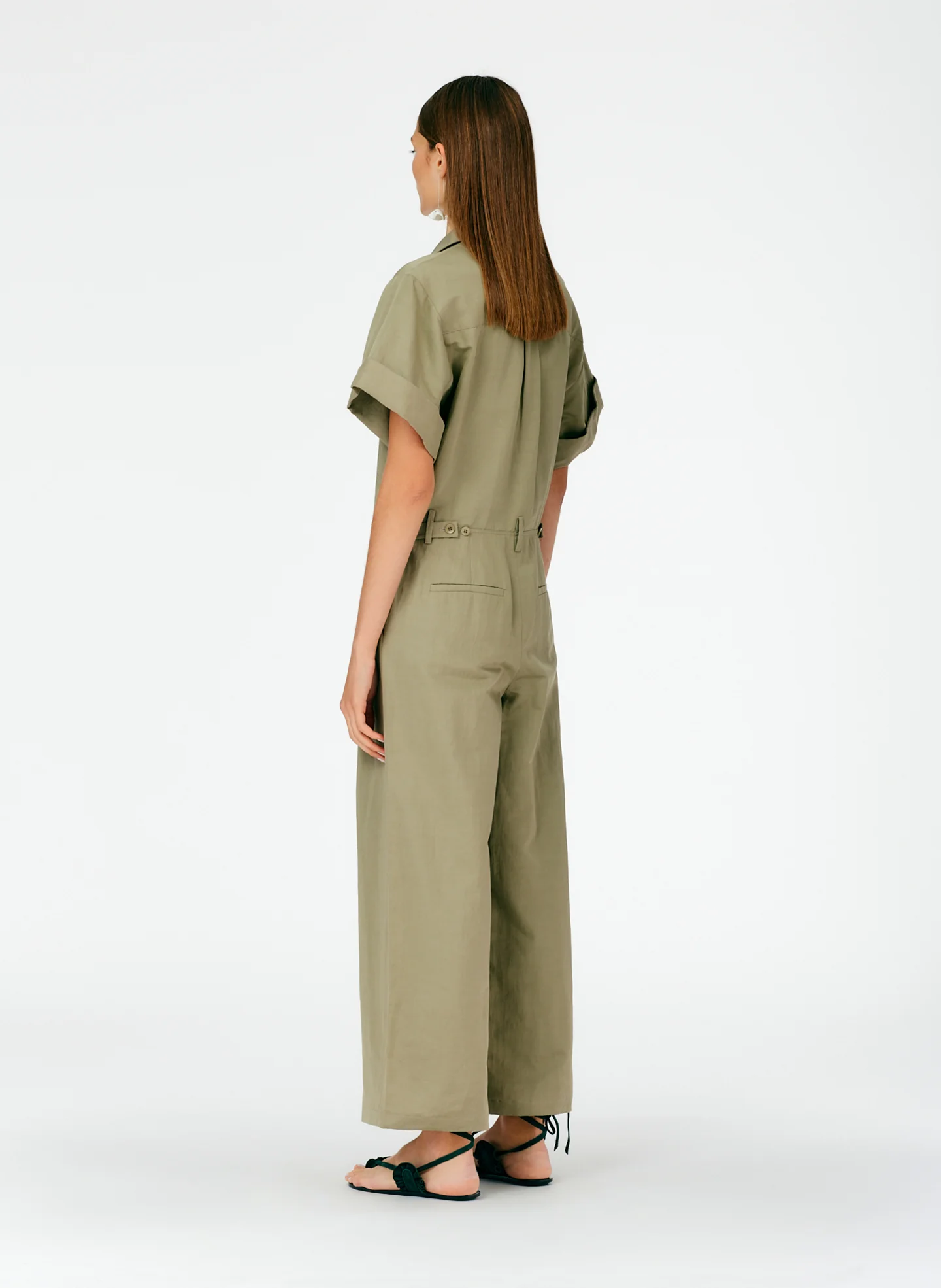Cotton Linen Sateen Jumpsuit - Image 15