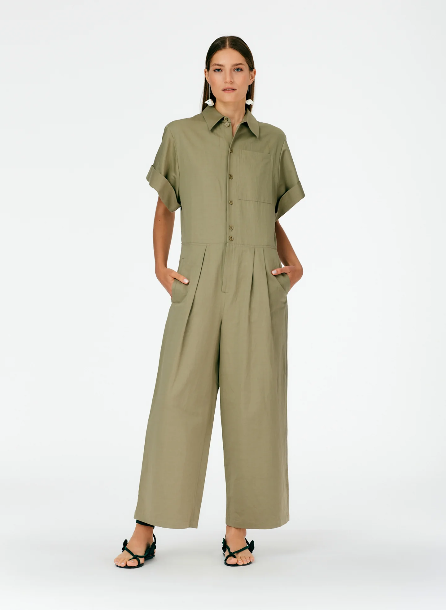 Cotton Linen Sateen Jumpsuit - Image 16