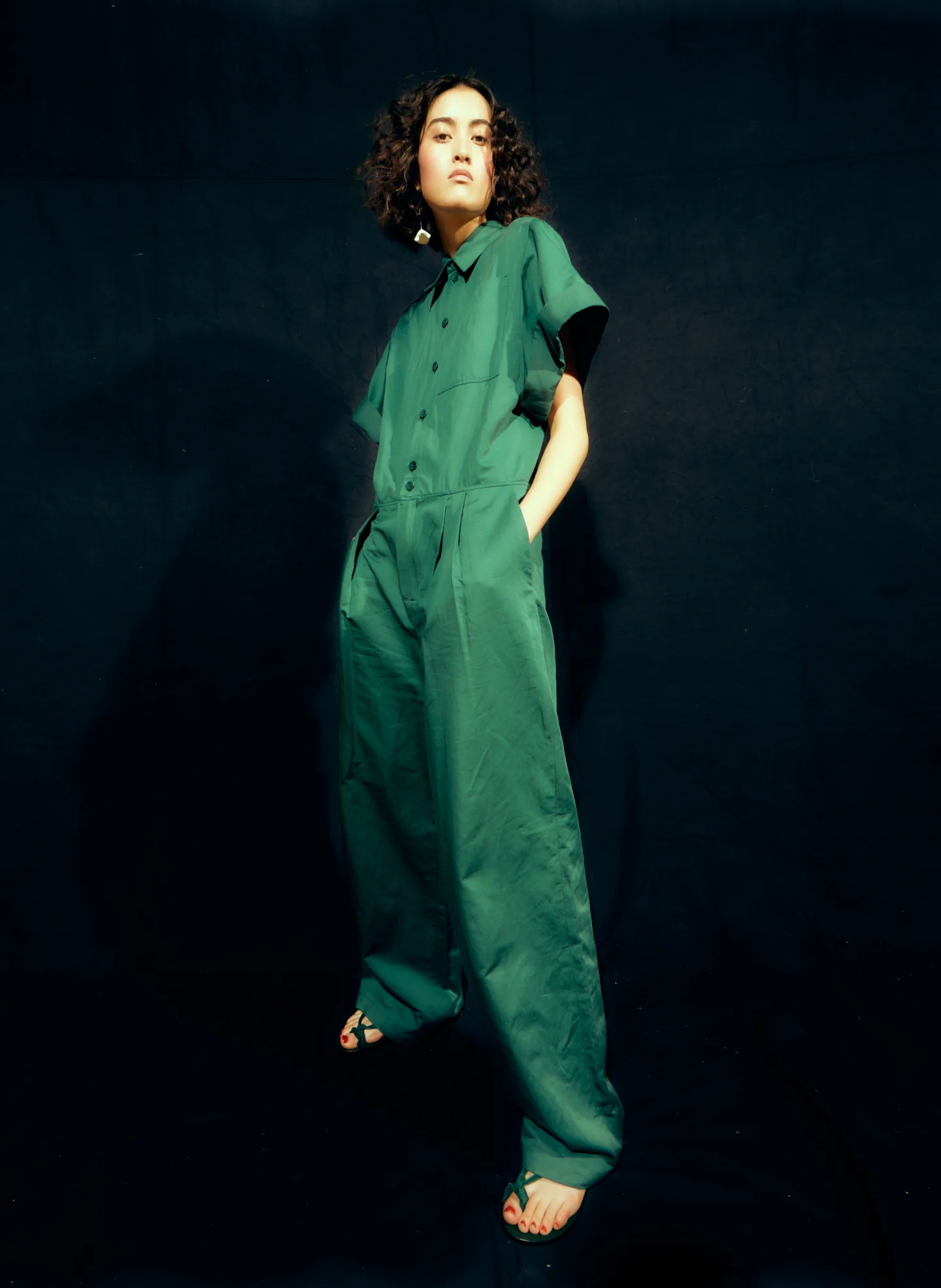 Cotton Linen Sateen Jumpsuit - Image 17