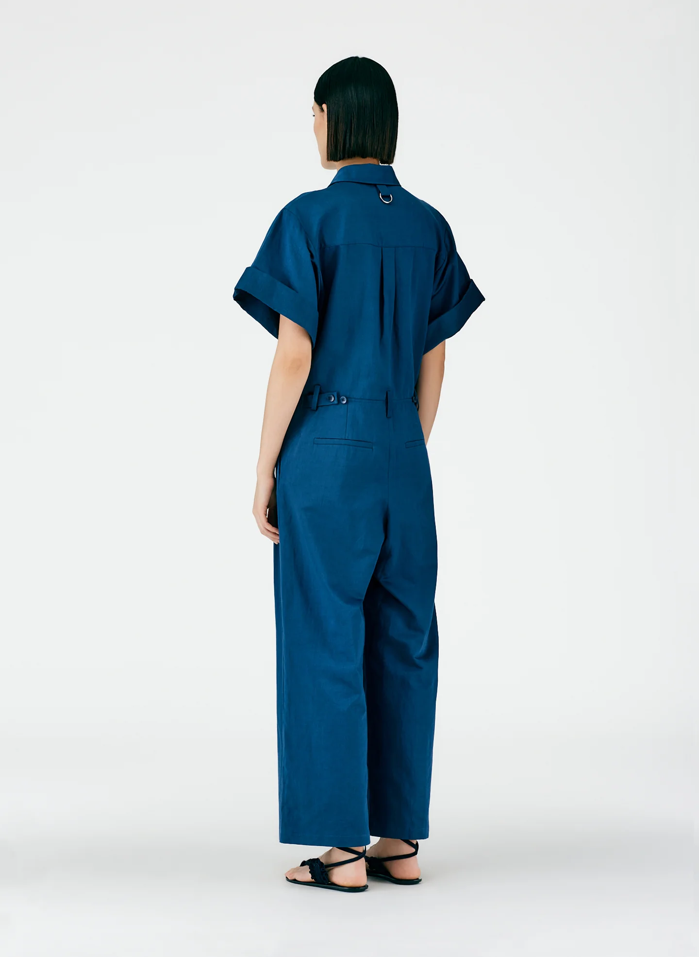 Cotton Linen Sateen Jumpsuit - Image 3