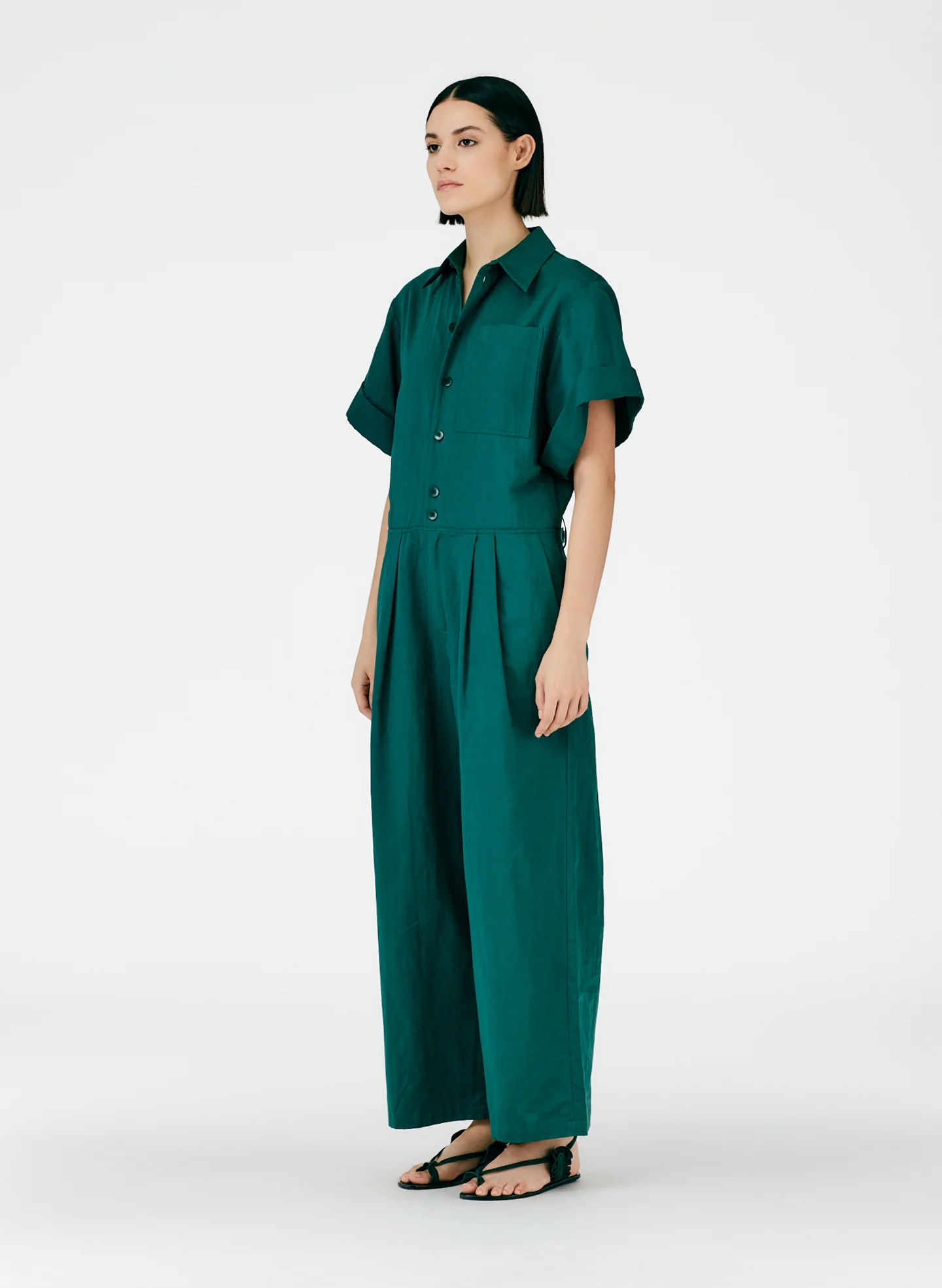 Cotton Linen Sateen Jumpsuit - Image 7