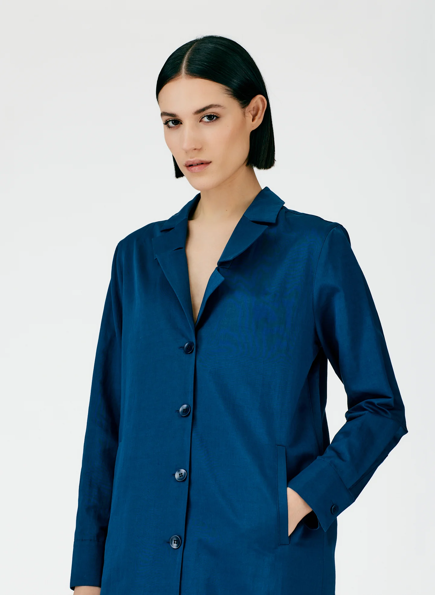 Cotton Linen Sateen Shirtdress - Image 13