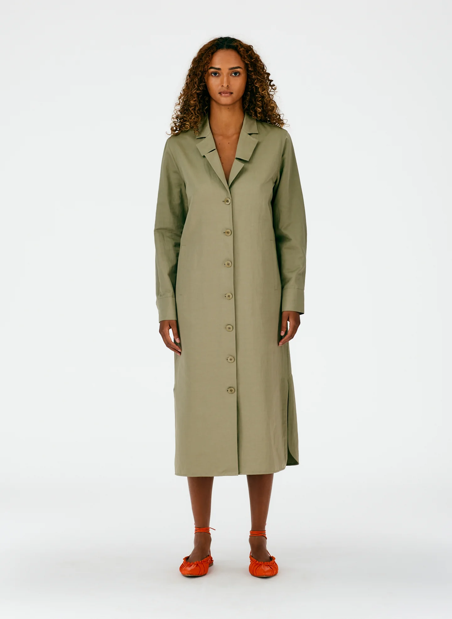 Cotton Linen Sateen Shirtdress - Image 14