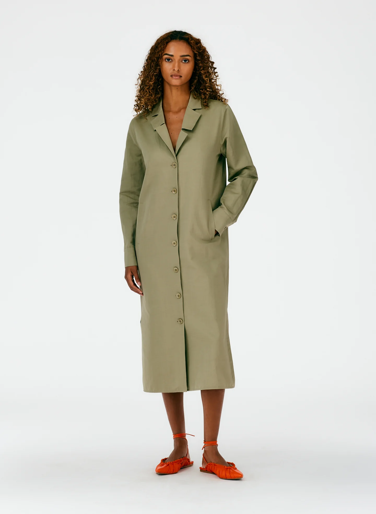 Cotton Linen Sateen Shirtdress - Image 15