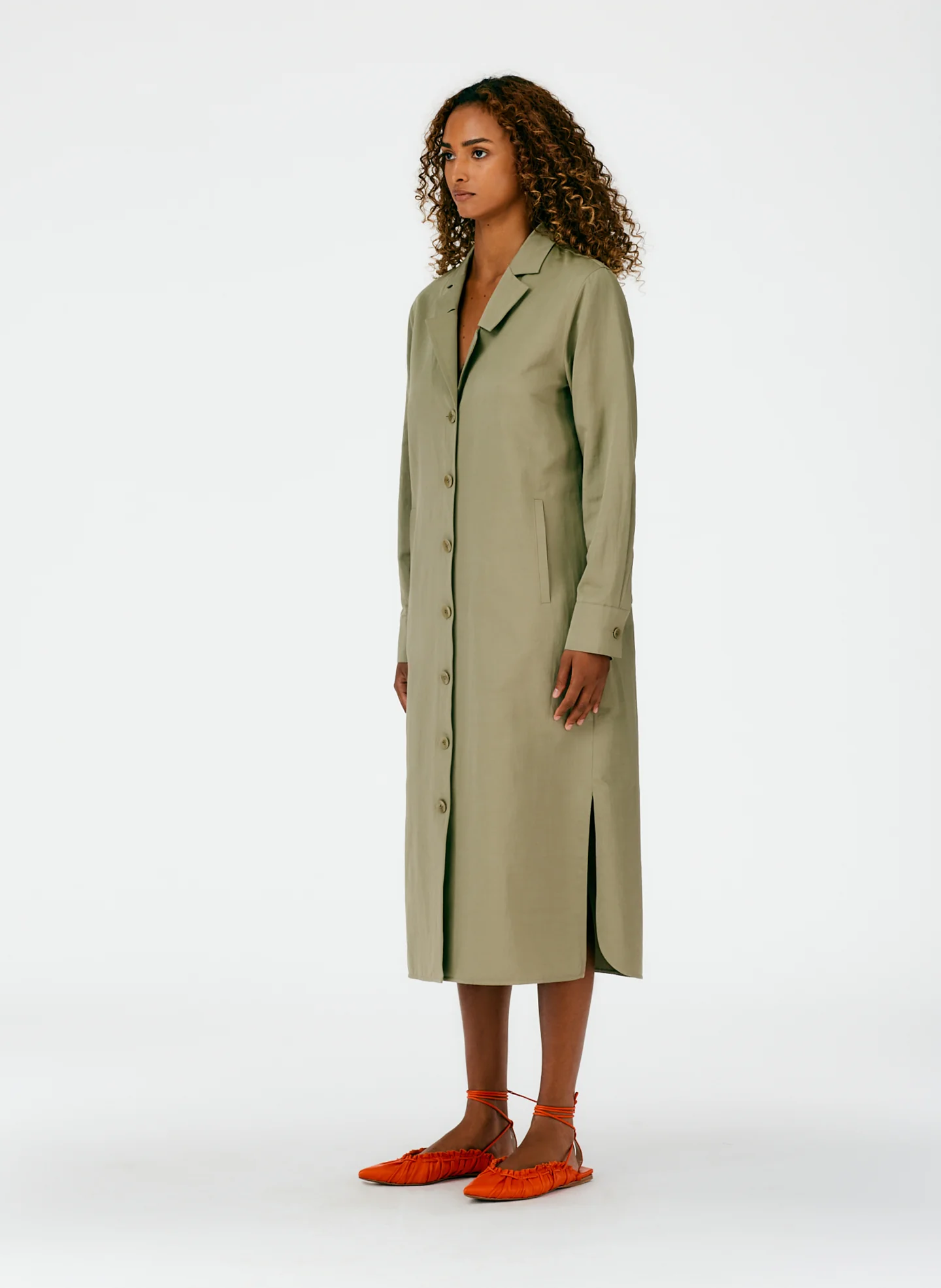 Cotton Linen Sateen Shirtdress - Image 16