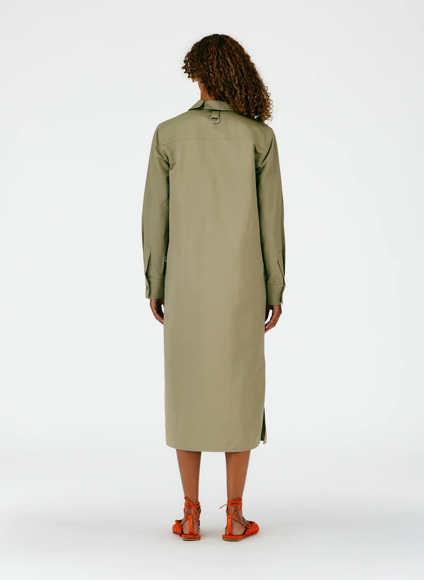 Cotton Linen Sateen Shirtdress - Image 17