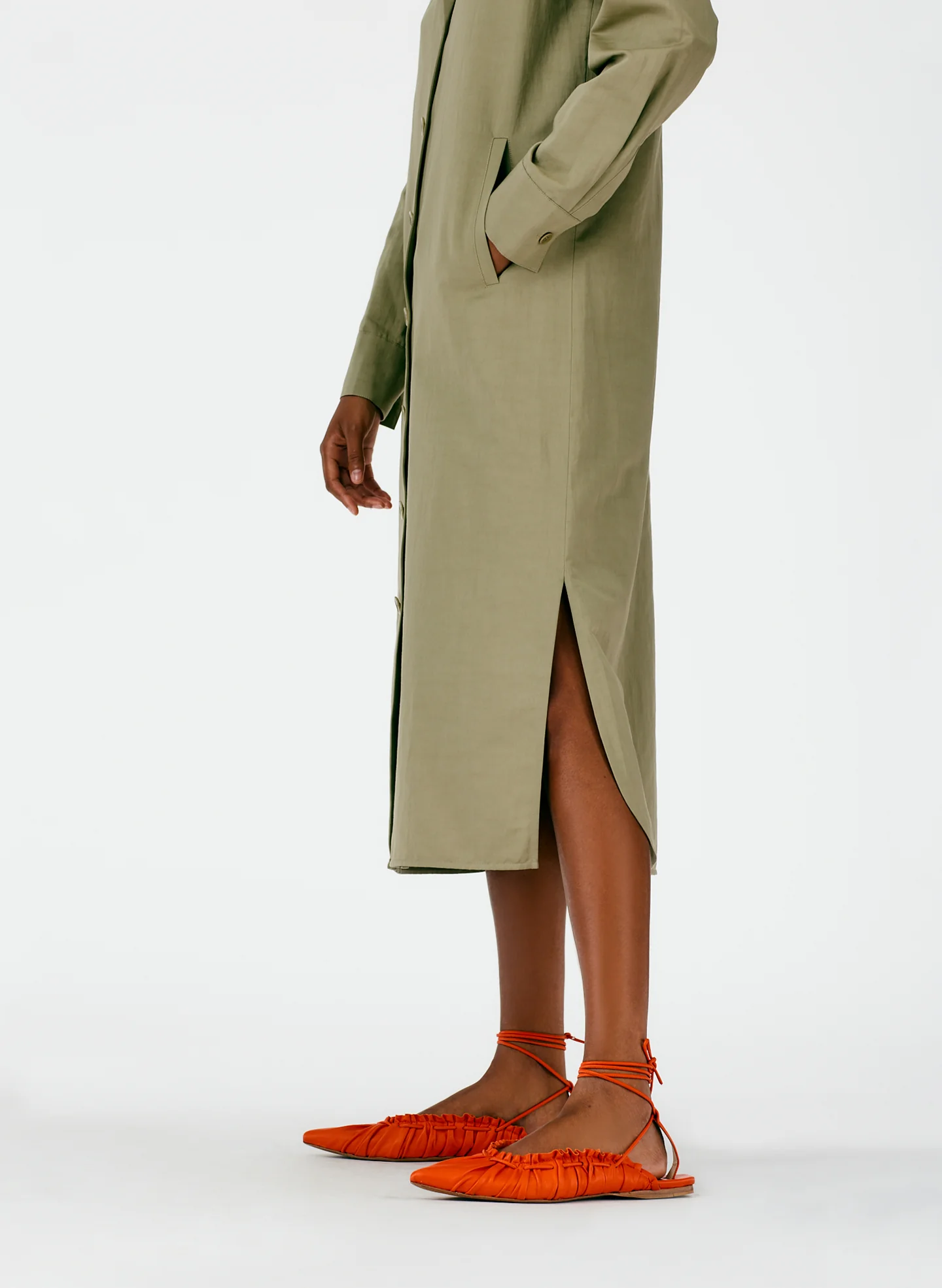 Cotton Linen Sateen Shirtdress - Image 21