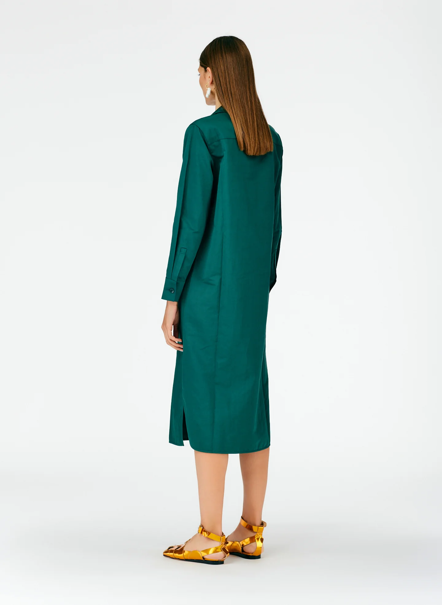Cotton Linen Sateen Shirtdress - Image 3