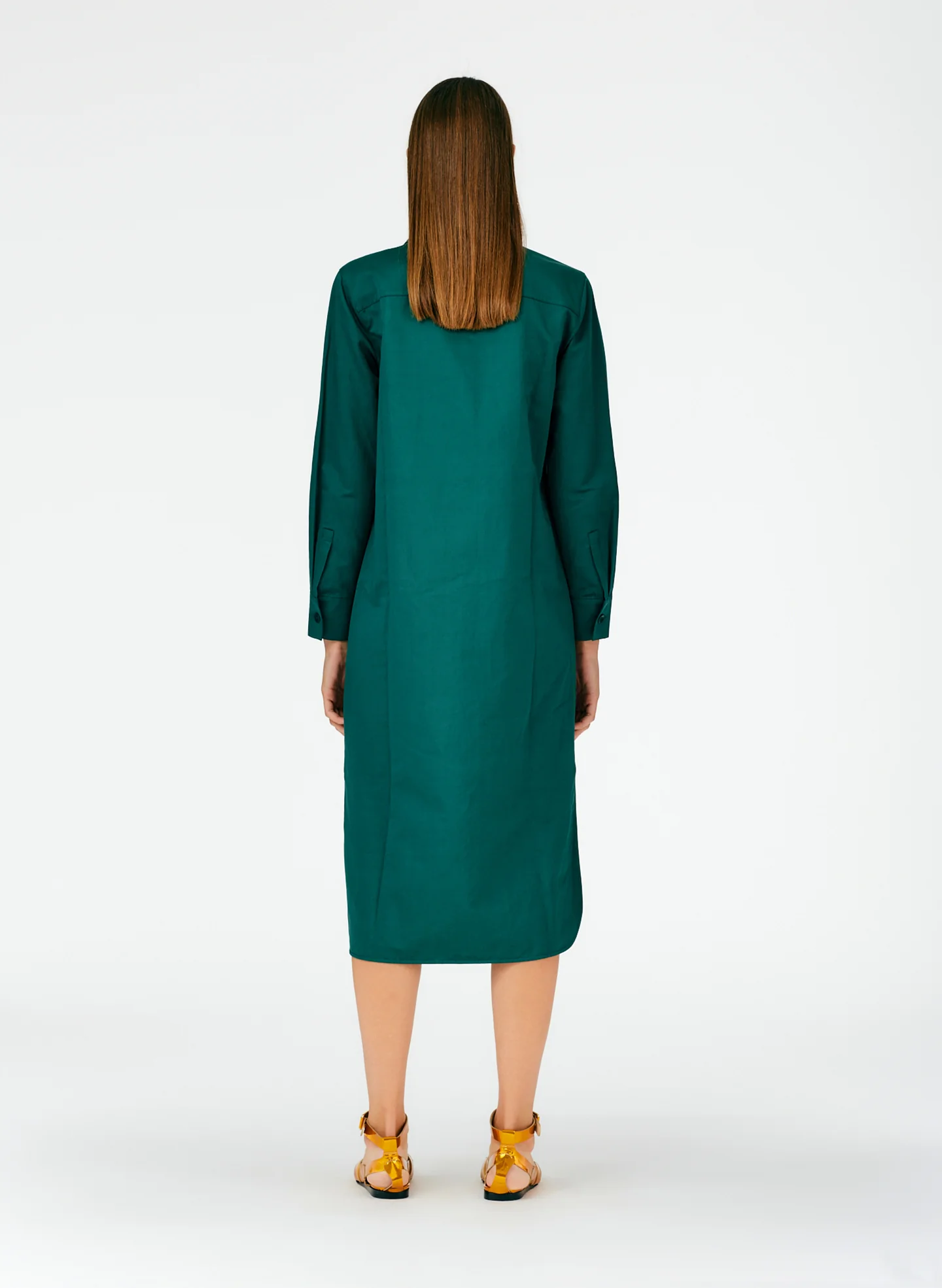 Cotton Linen Sateen Shirtdress - Image 4