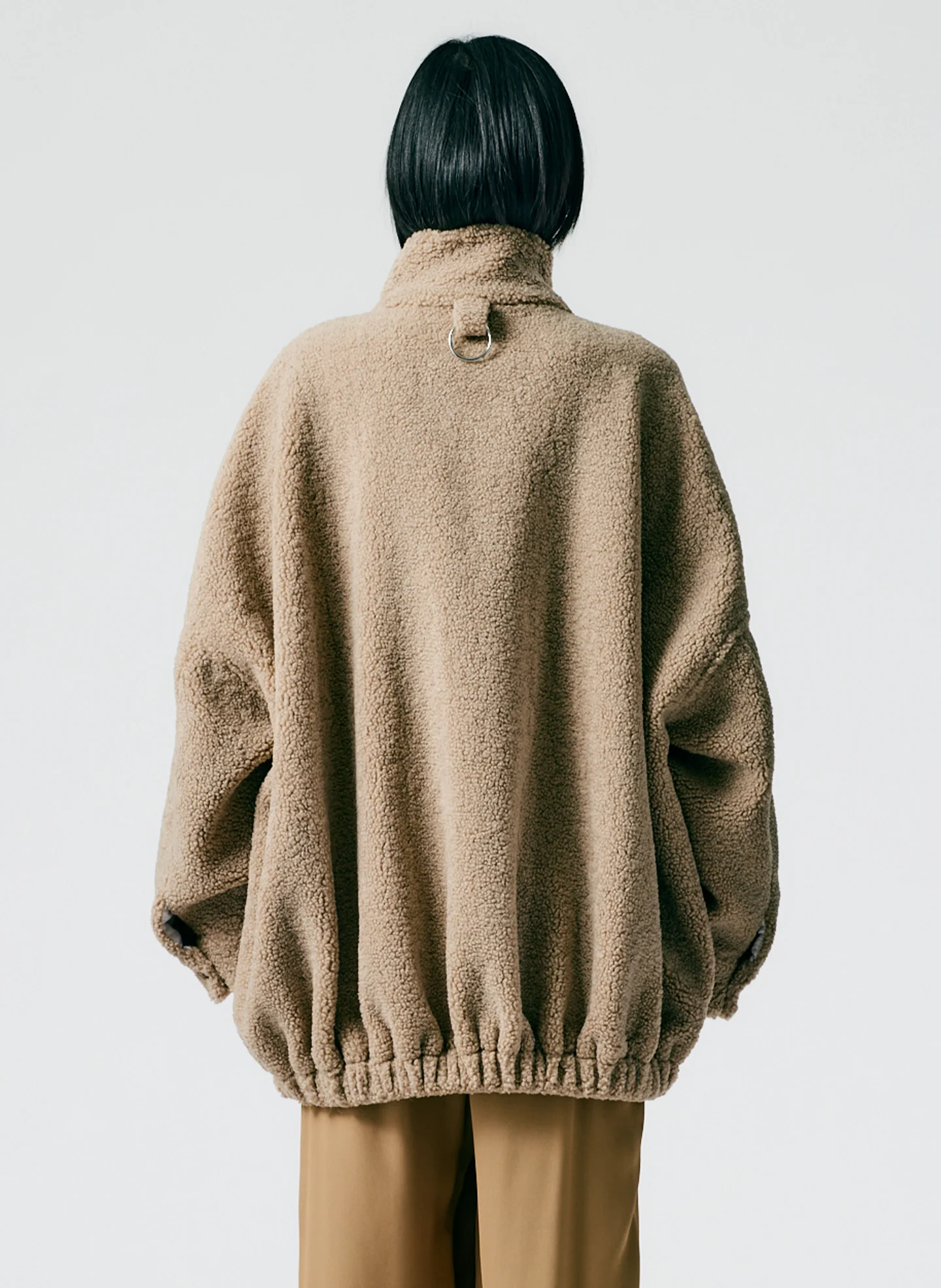 Cozy Fleece Cubic Zip Up Bomber - Image 5