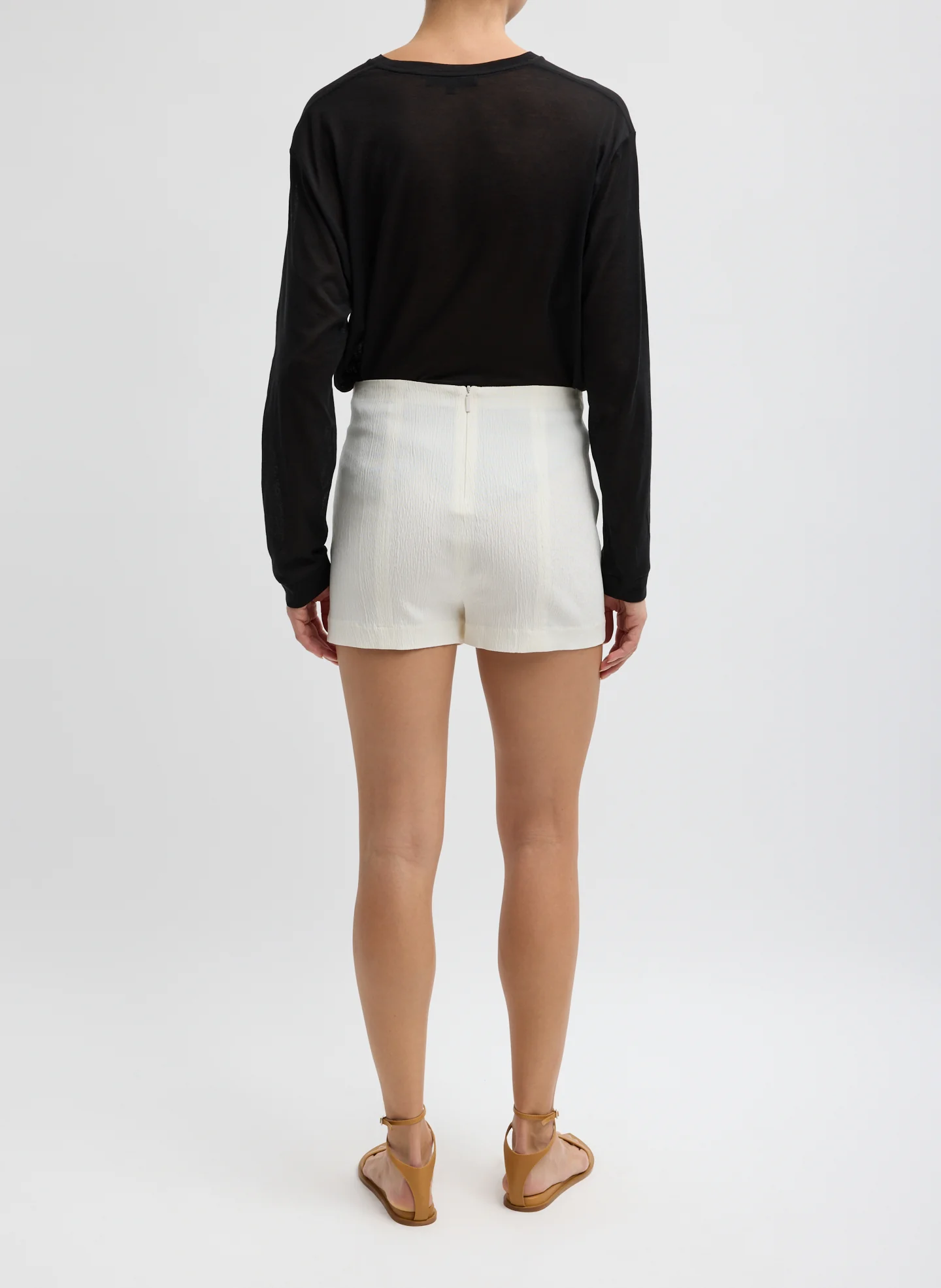 Creased Stretch Crepe Skort - Image 3