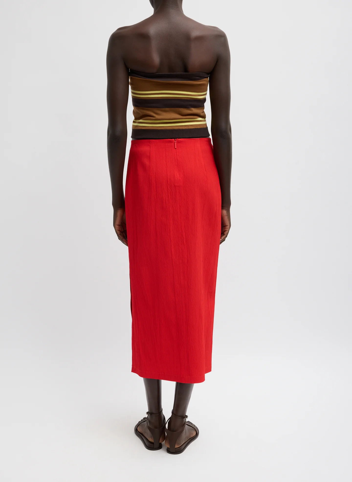 Creased Stretch Crepe Skirt - Image 4
