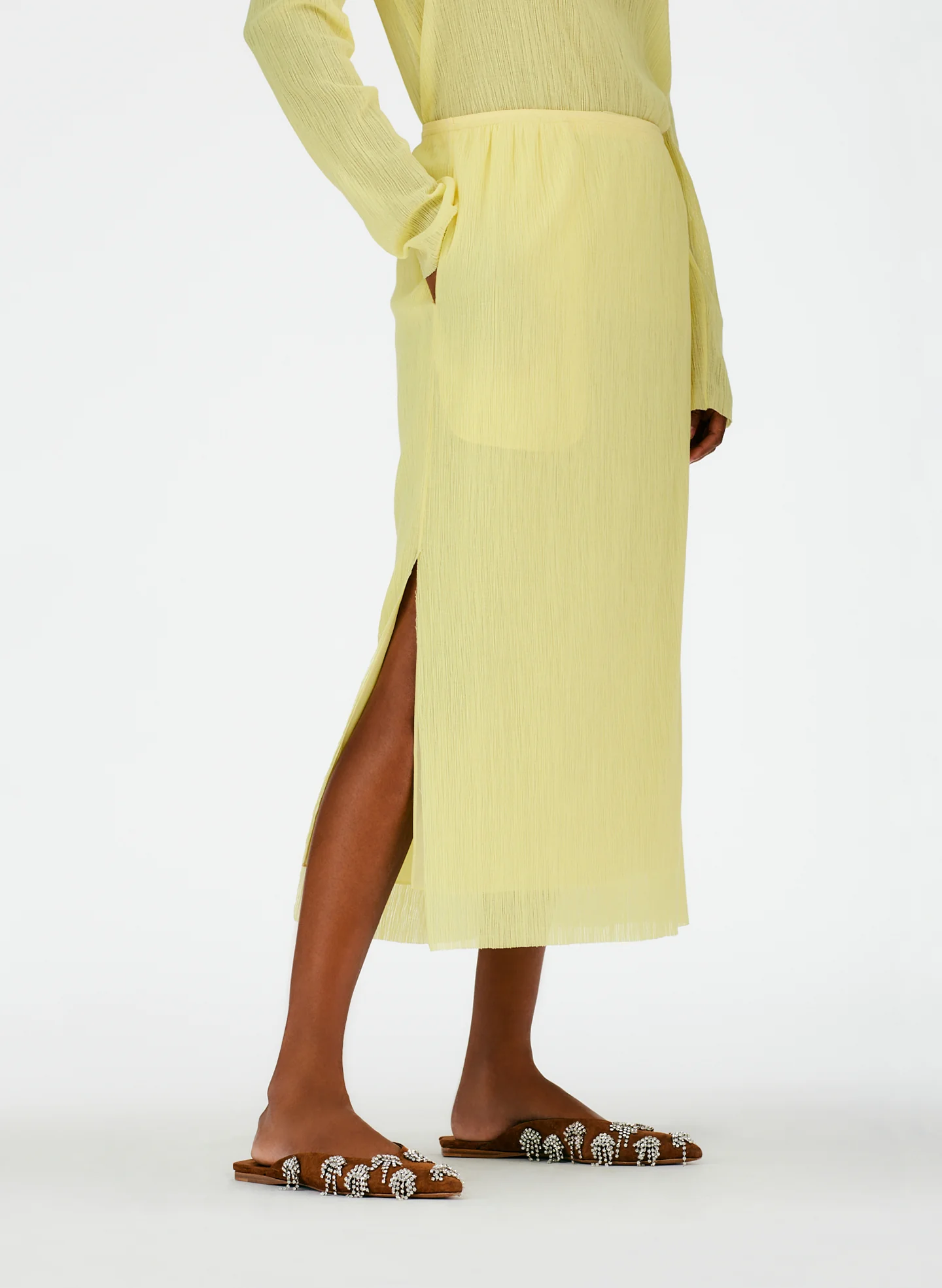 Crepe Gauze Pull On Skirt - Image 10