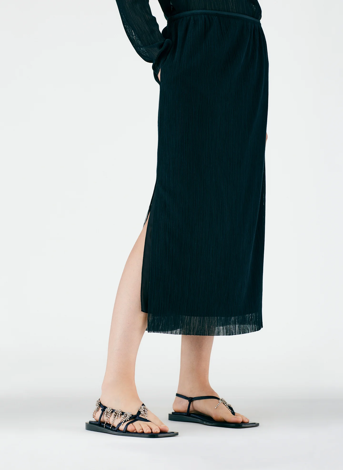 Crepe Gauze Pull On Skirt - Image 3