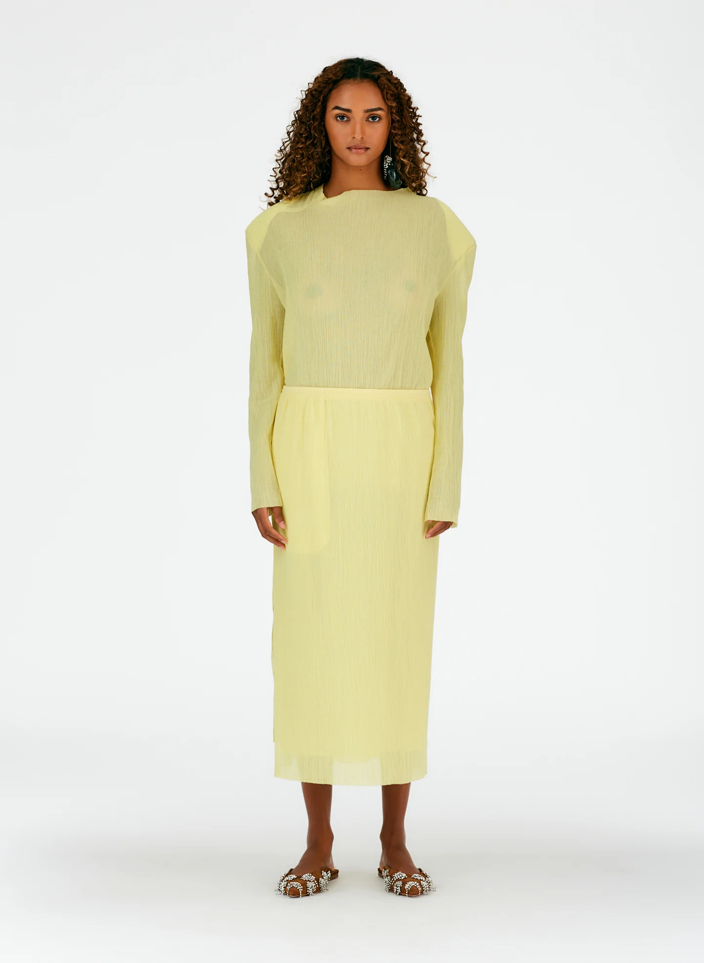 Crepe Gauze Pull On Skirt - Image 6