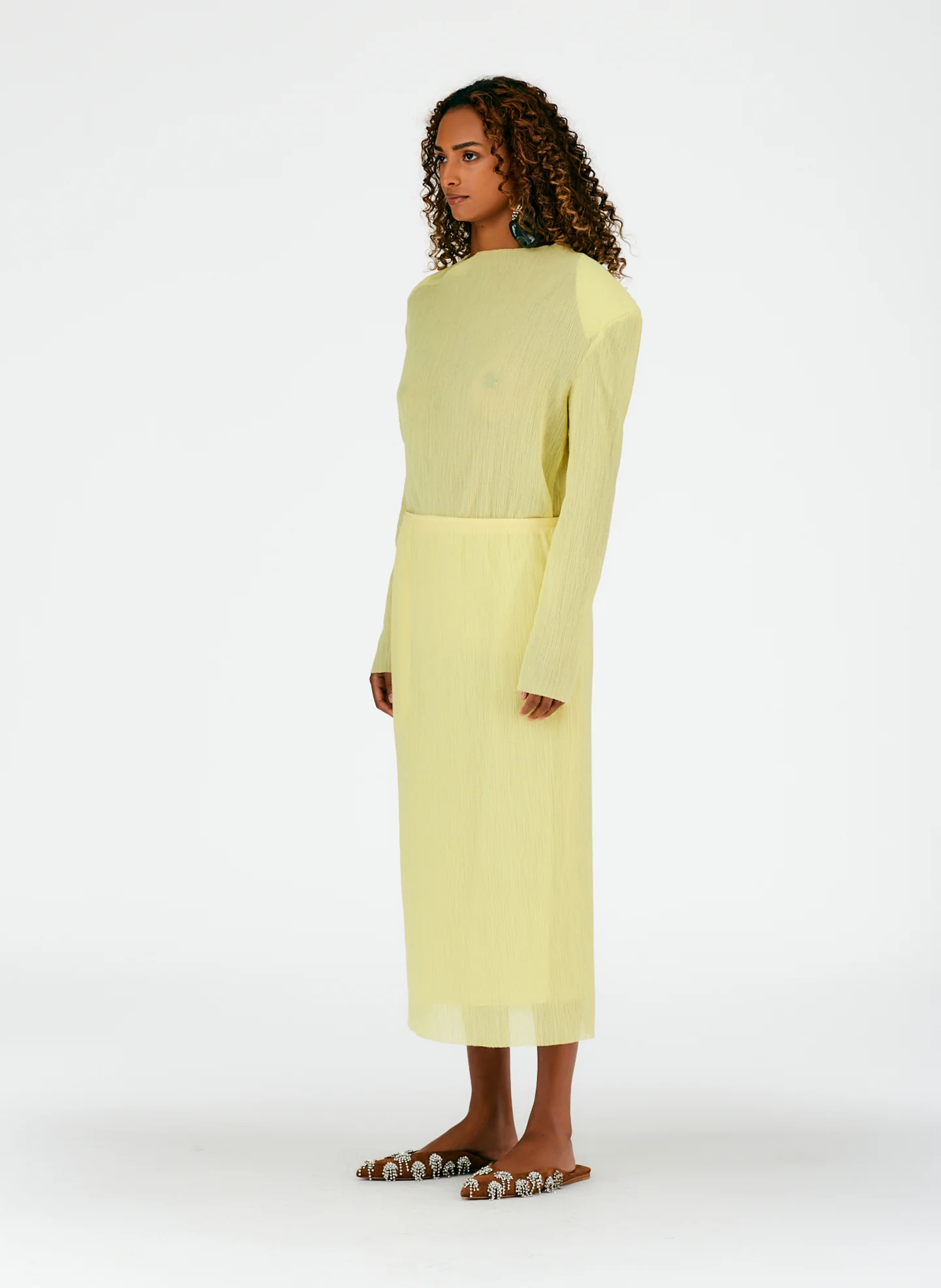 Crepe Gauze Pull On Skirt - Image 7