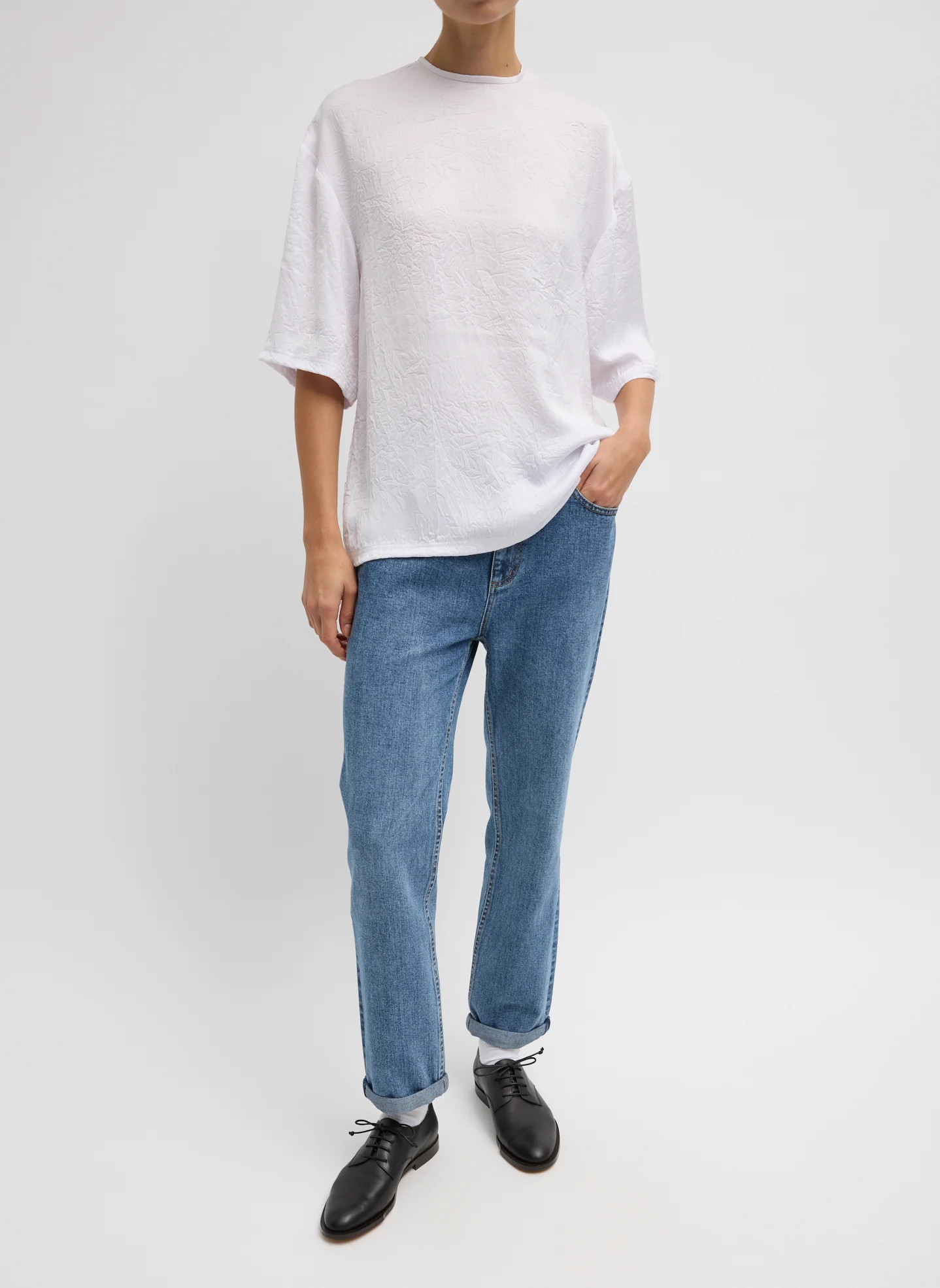 Crinkle Shirting Easy T-Shirt - Image 2