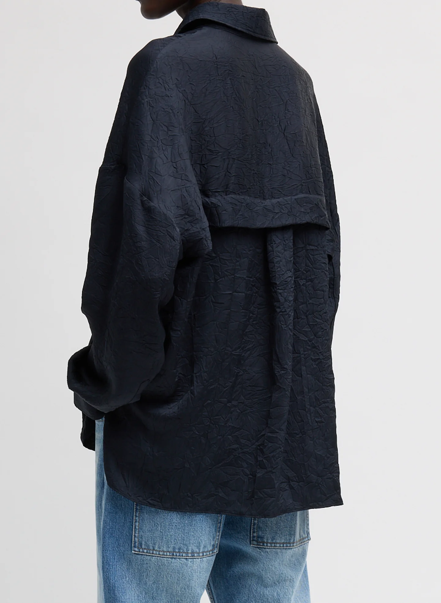 Crinkle Shirting Oversized Shirt - Image 4