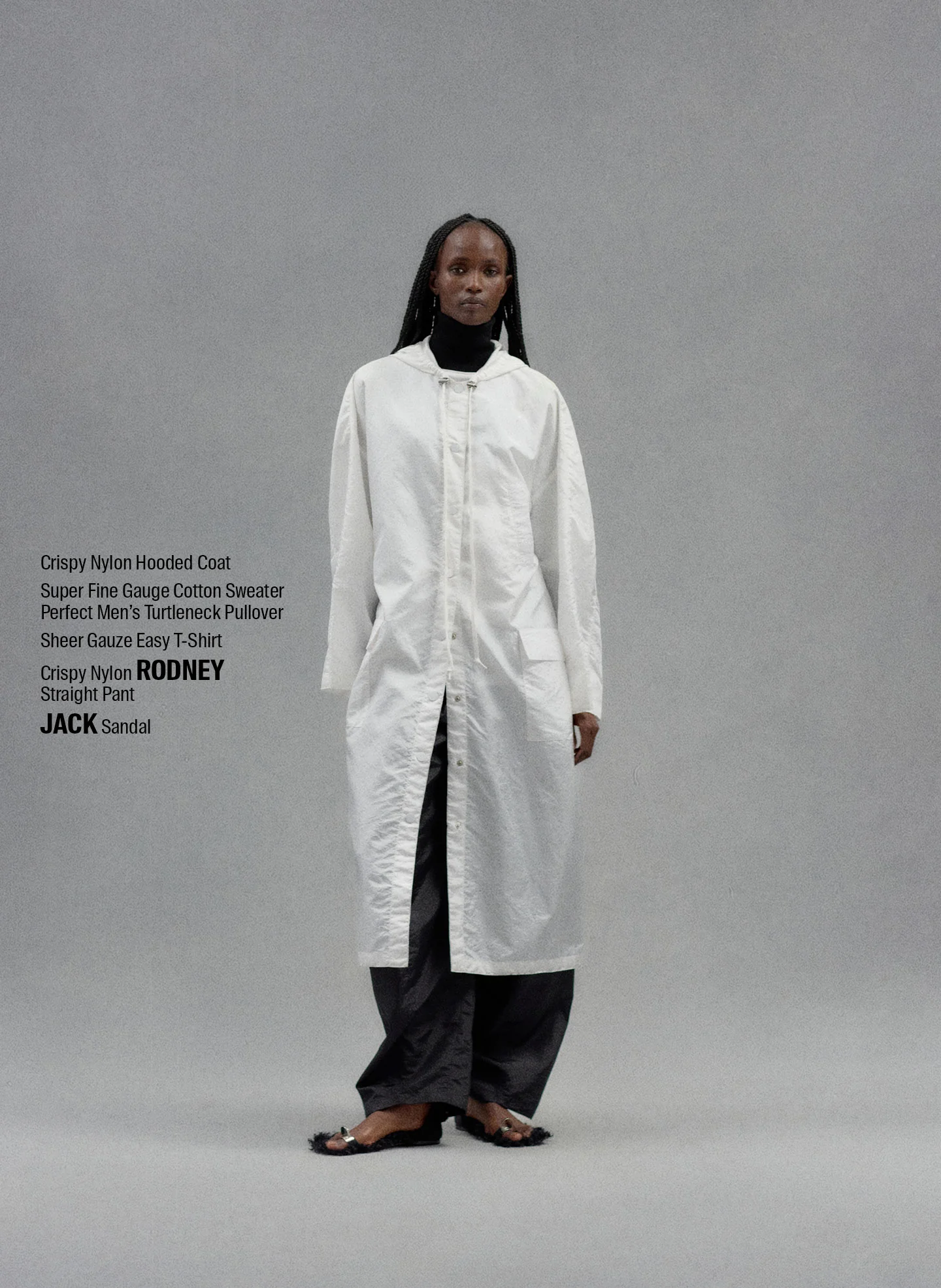 Crispy Nylon Hooded Coat - Image 2