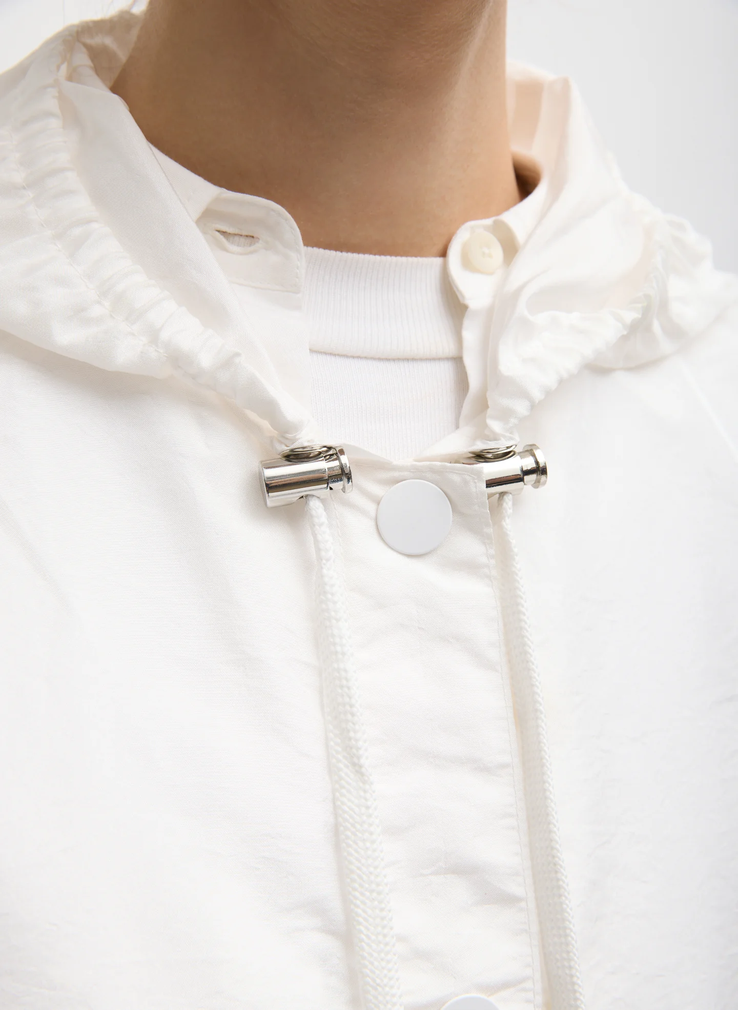 Crispy Nylon Hooded Coat - Image 6