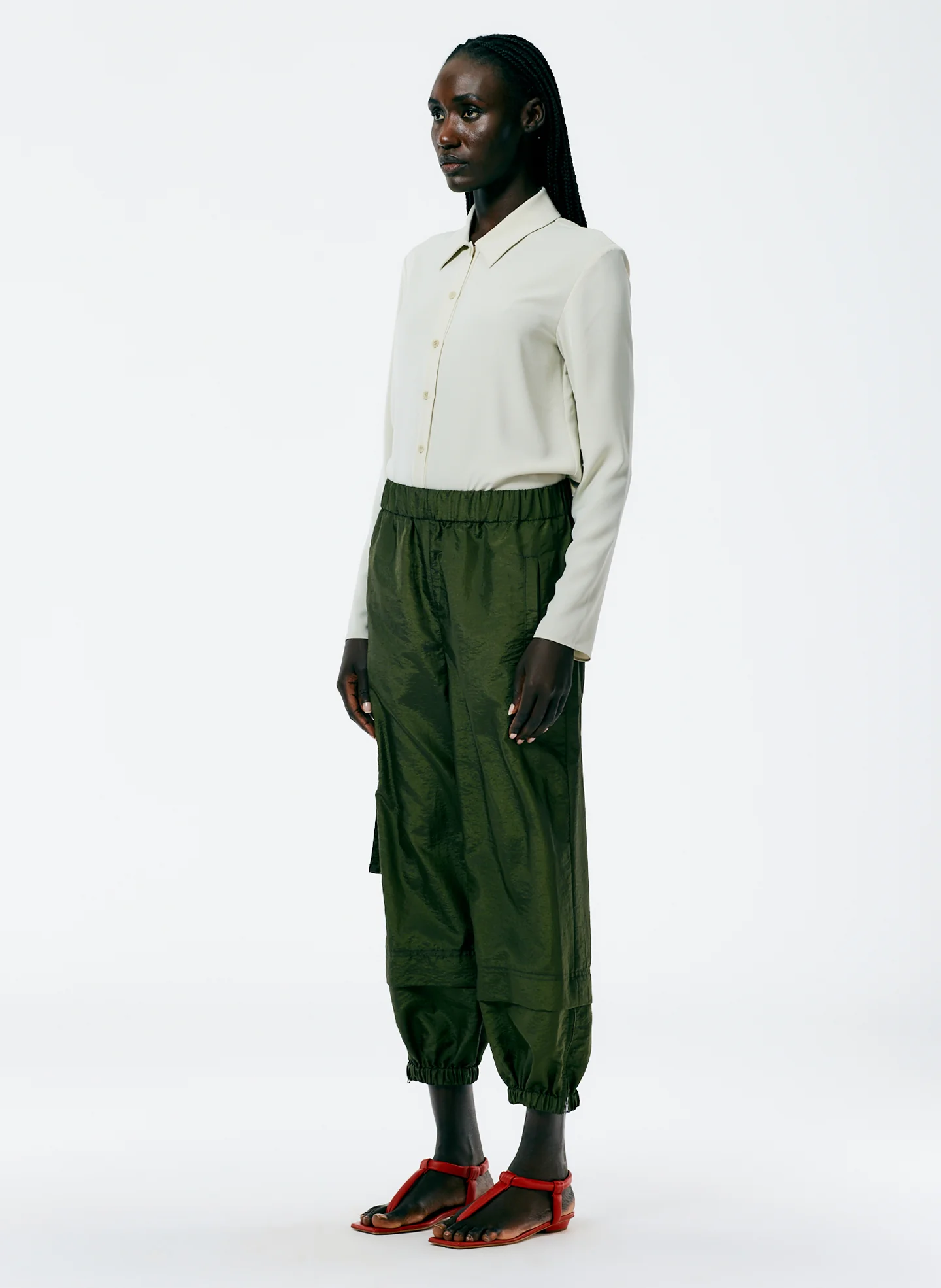 Crispy Nylon Pull On Wilt Jogger- Long - Image 2