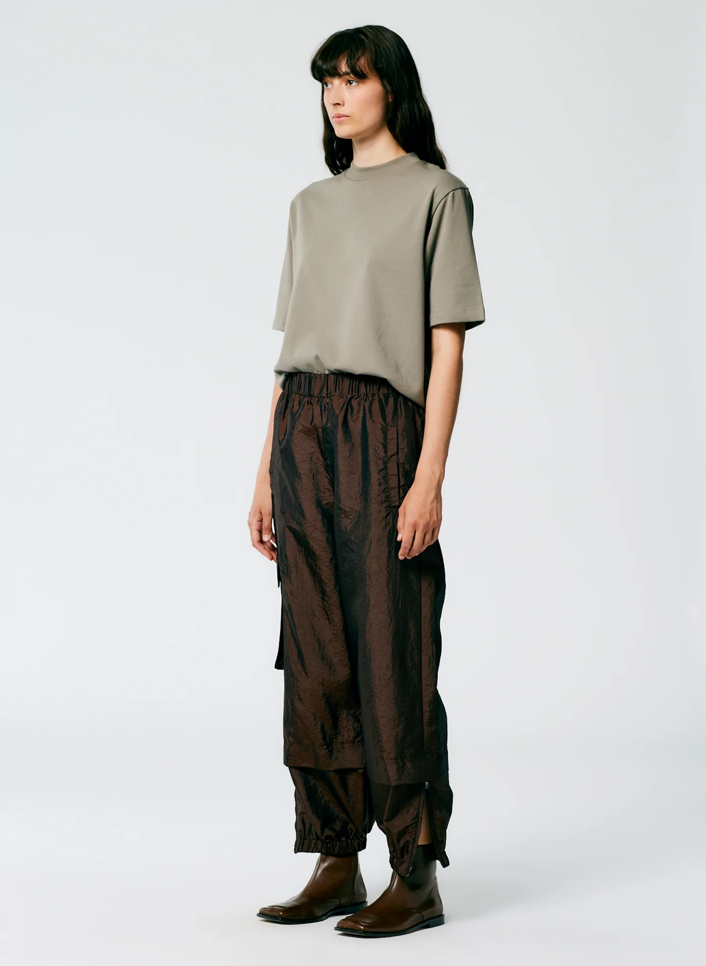 Crispy Nylon Pull On Wilt Jogger- Long - Image 2