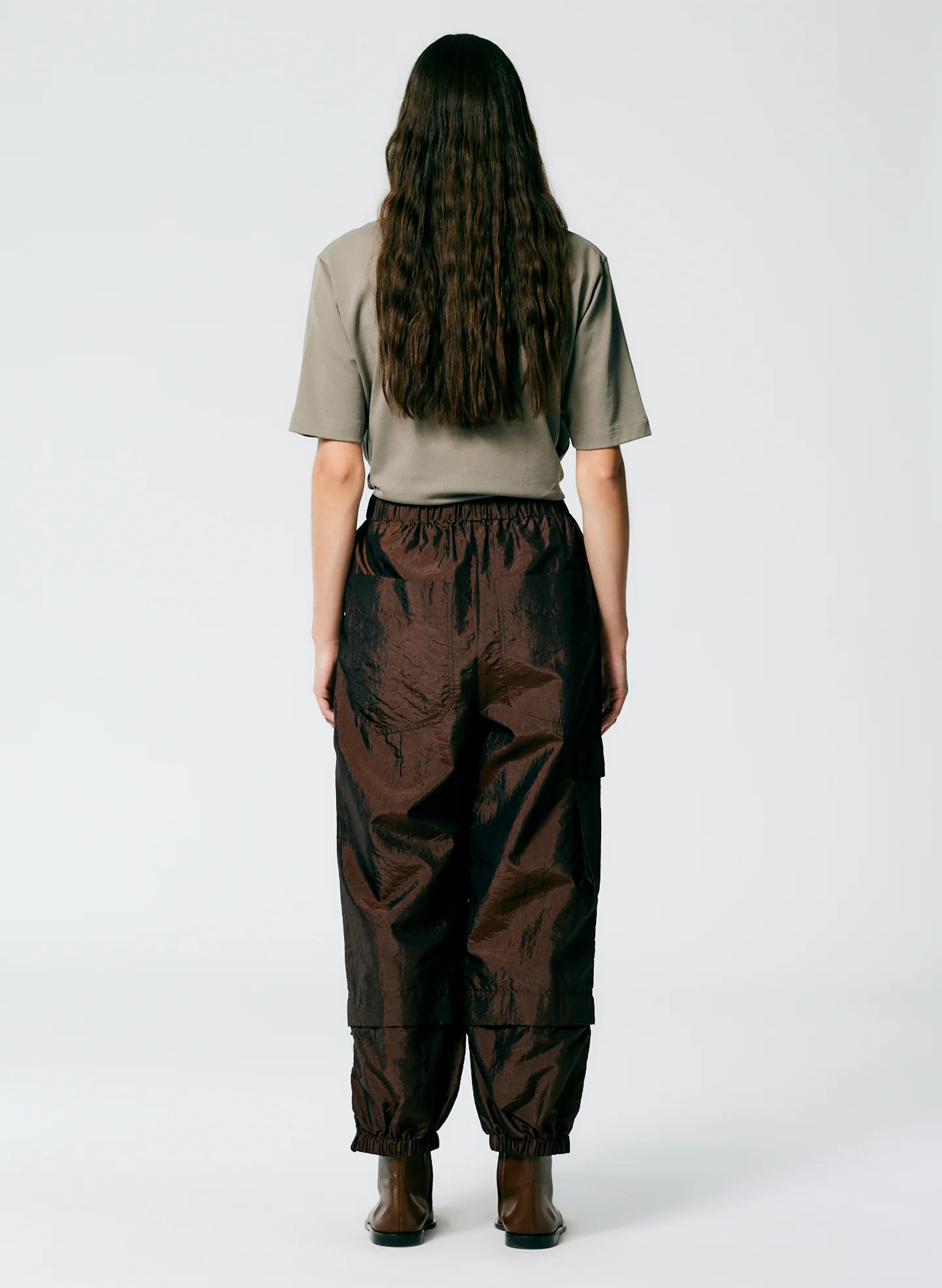 Crispy Nylon Pull On Wilt Jogger- Long - Image 3