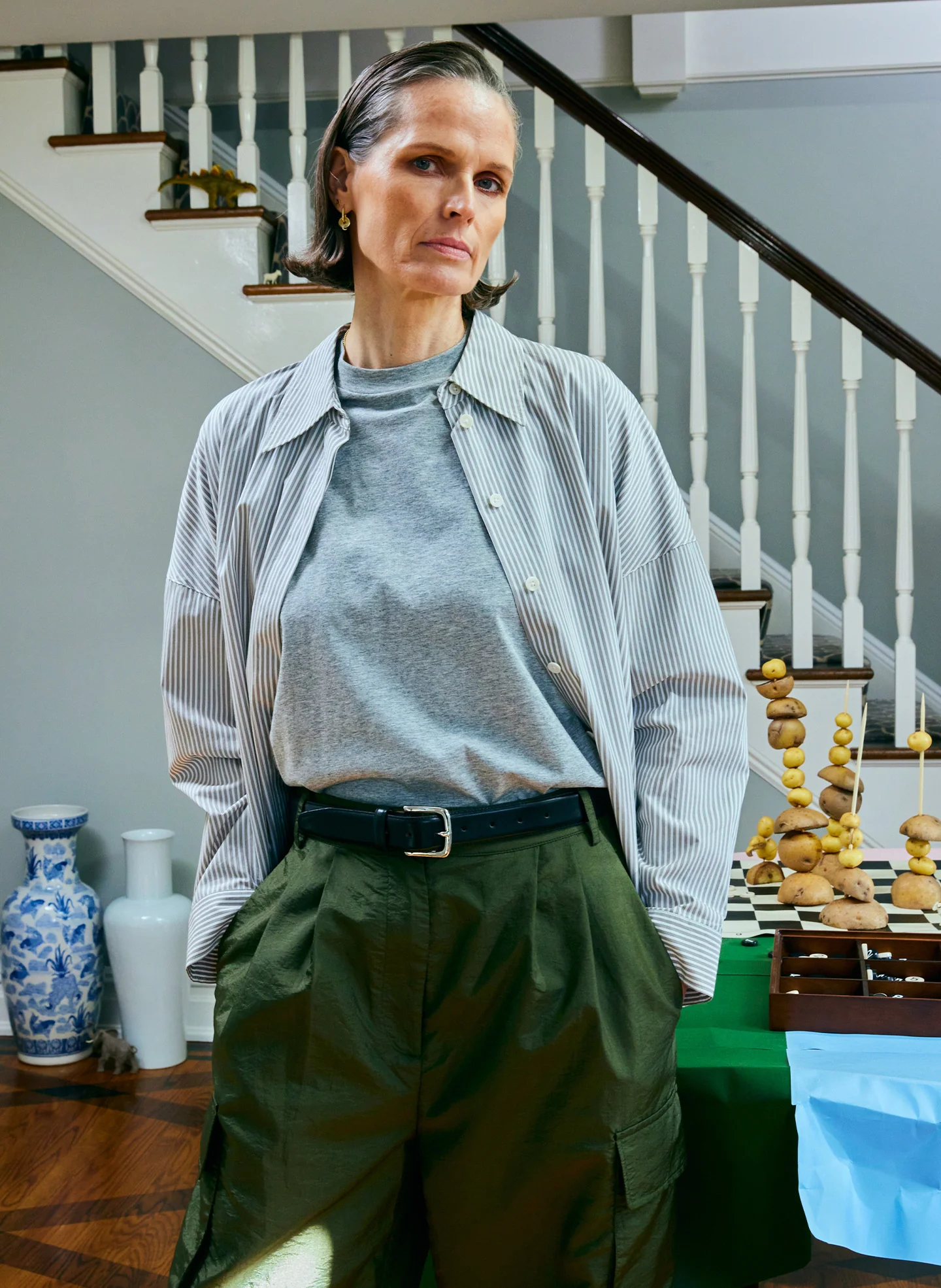 Stella Crispy Nylon Pleated Cargo Pant - Image 2