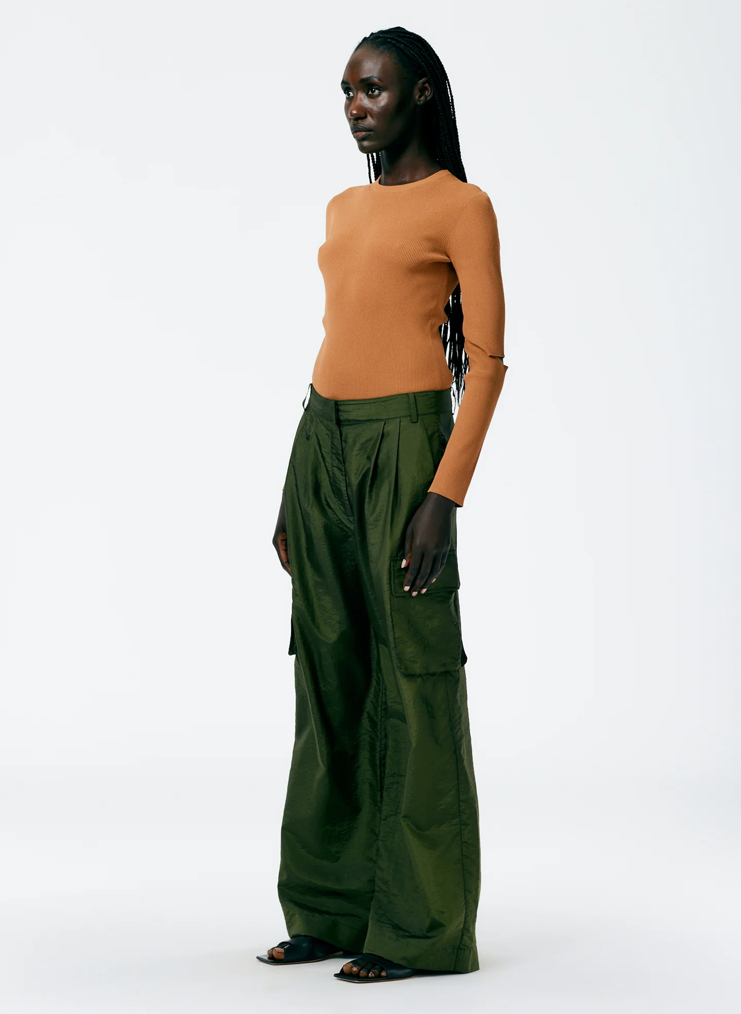 Stella Crispy Nylon Pleated Cargo Pant - Image 3
