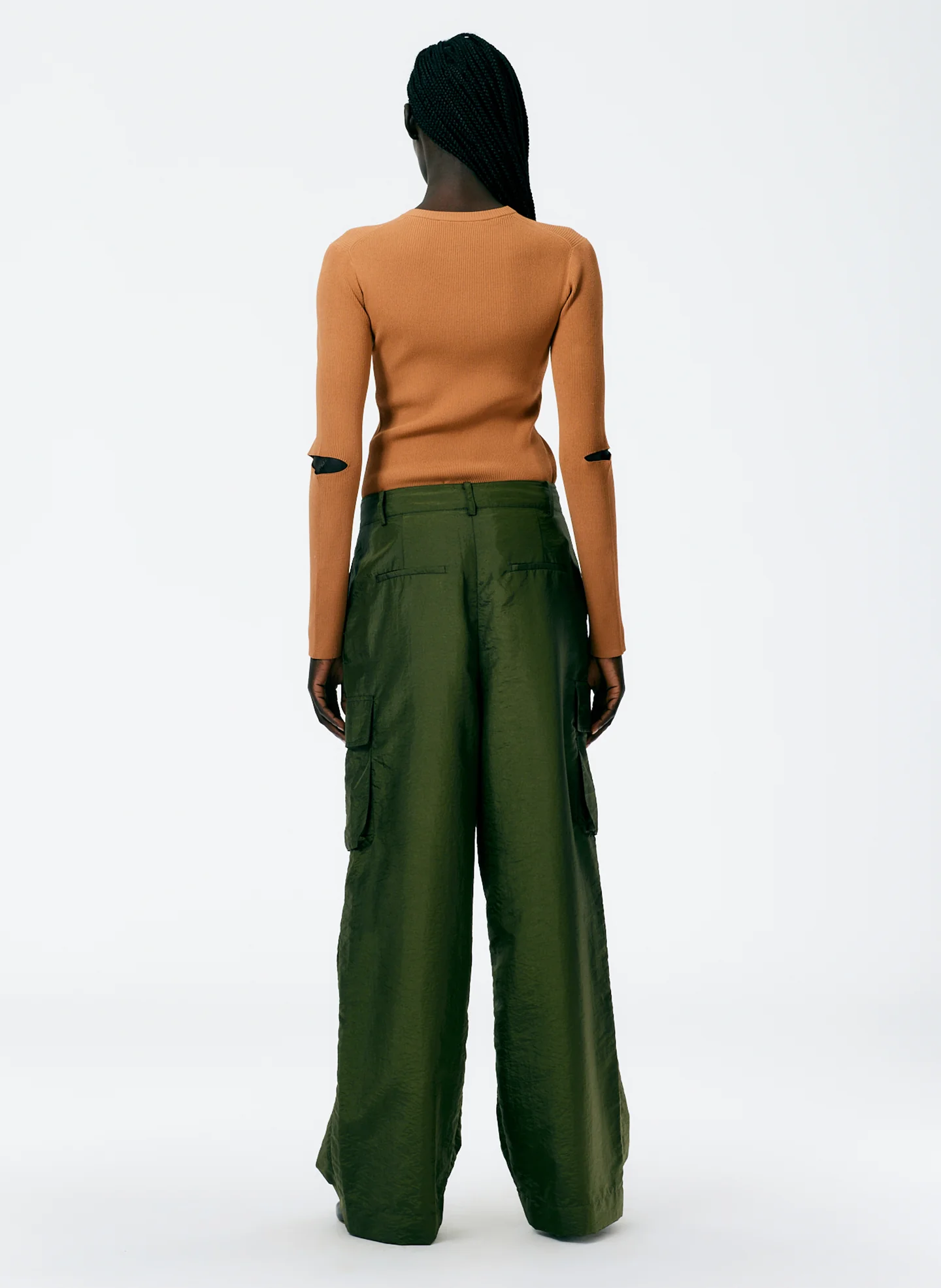 Stella Crispy Nylon Pleated Cargo Pant - Image 4