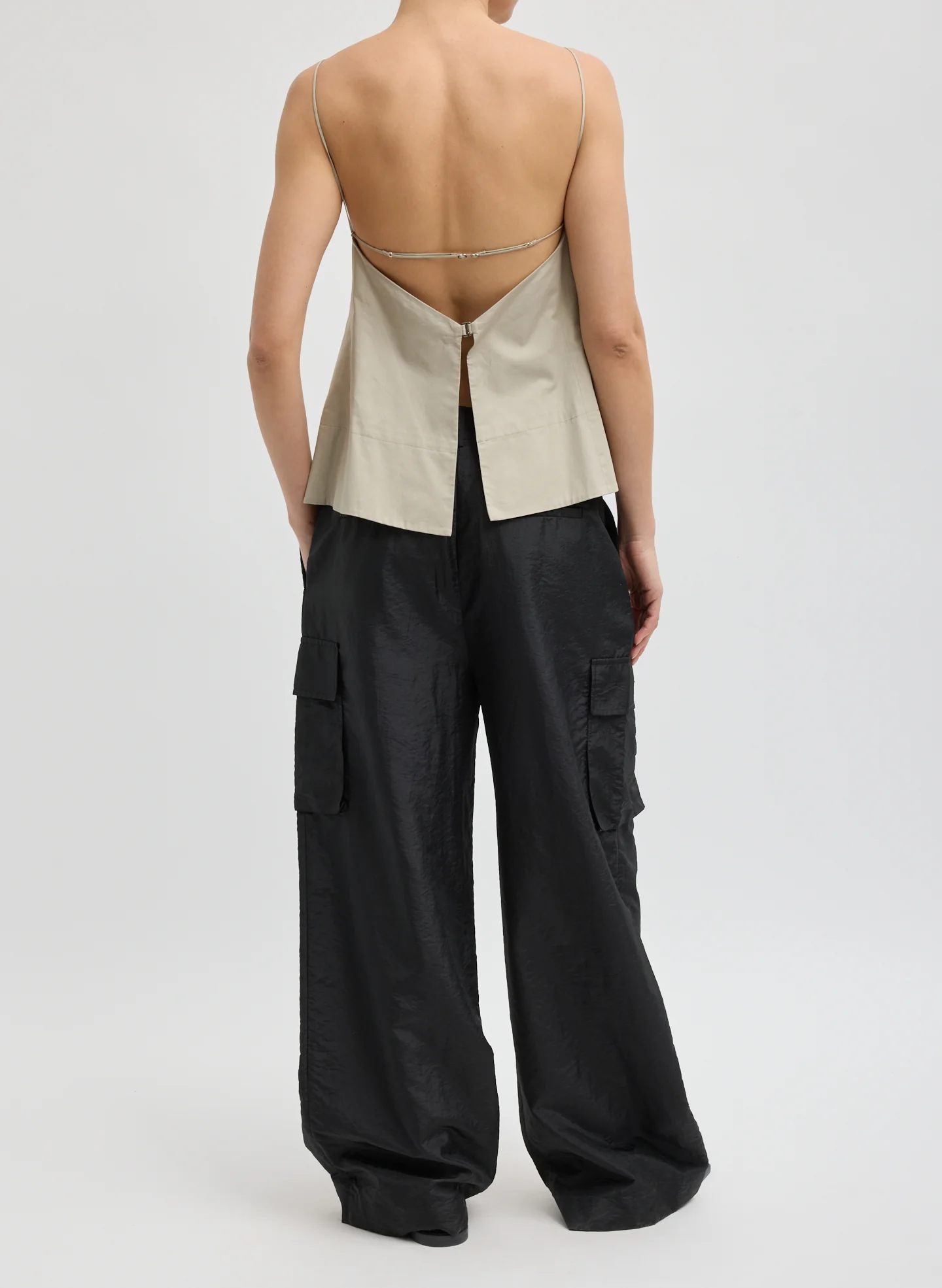 Stella Crispy Nylon Pleated Cargo Pant - Image 3