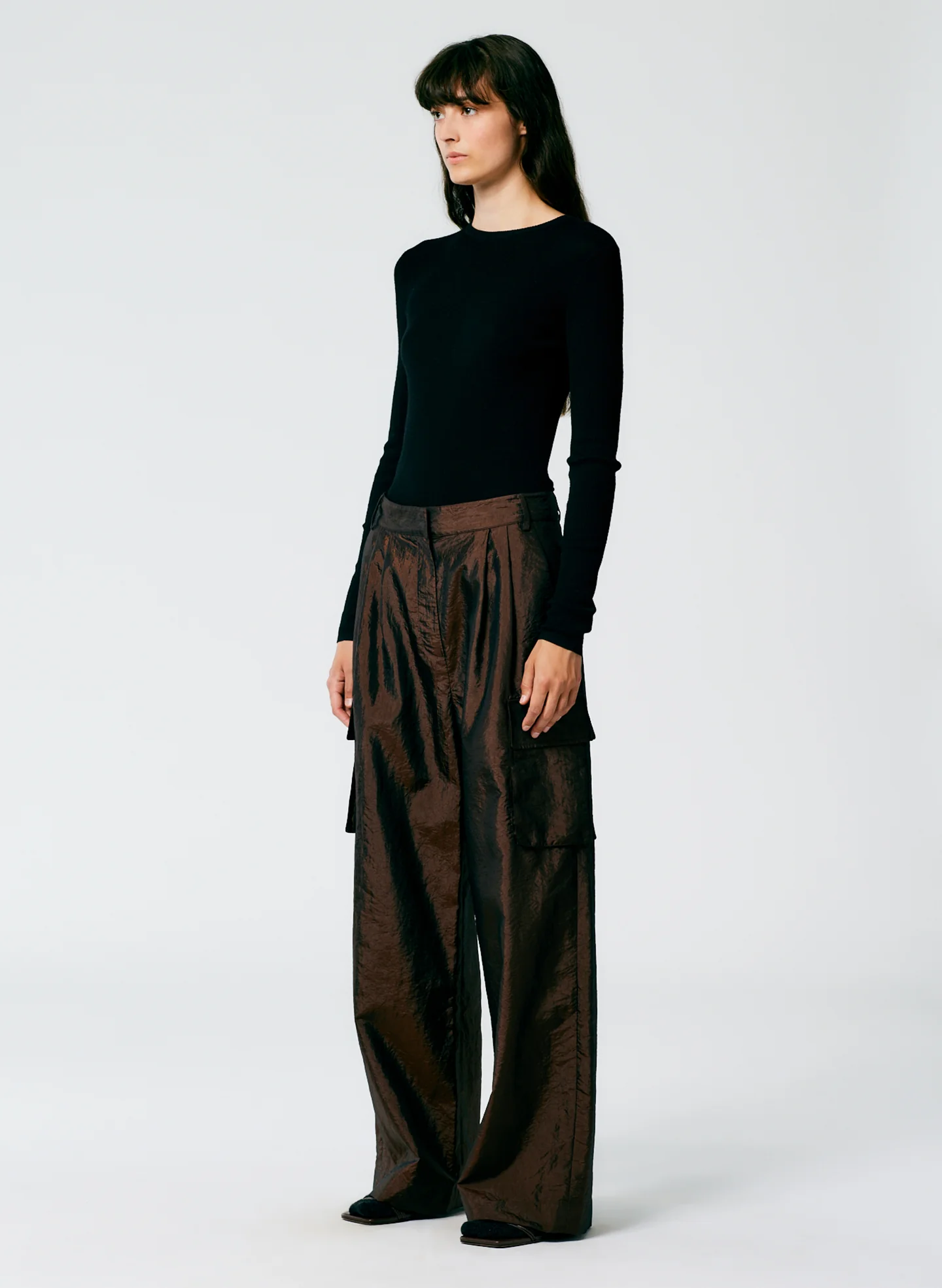 Stella Crispy Nylon Pleated Cargo Pant - Image 2