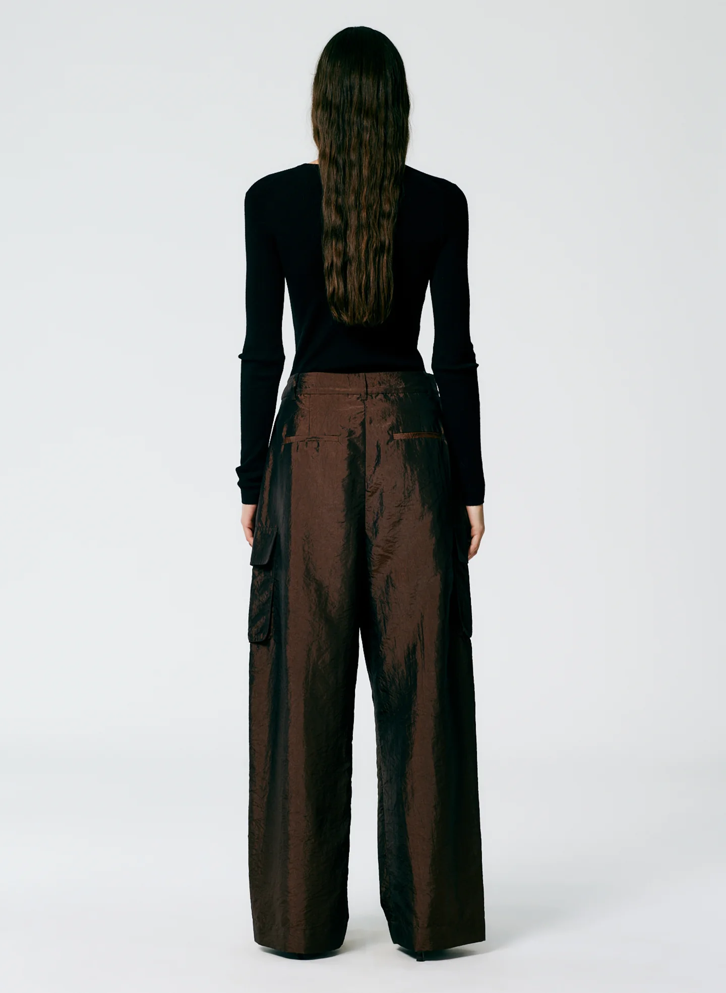 Stella Crispy Nylon Pleated Cargo Pant - Image 3