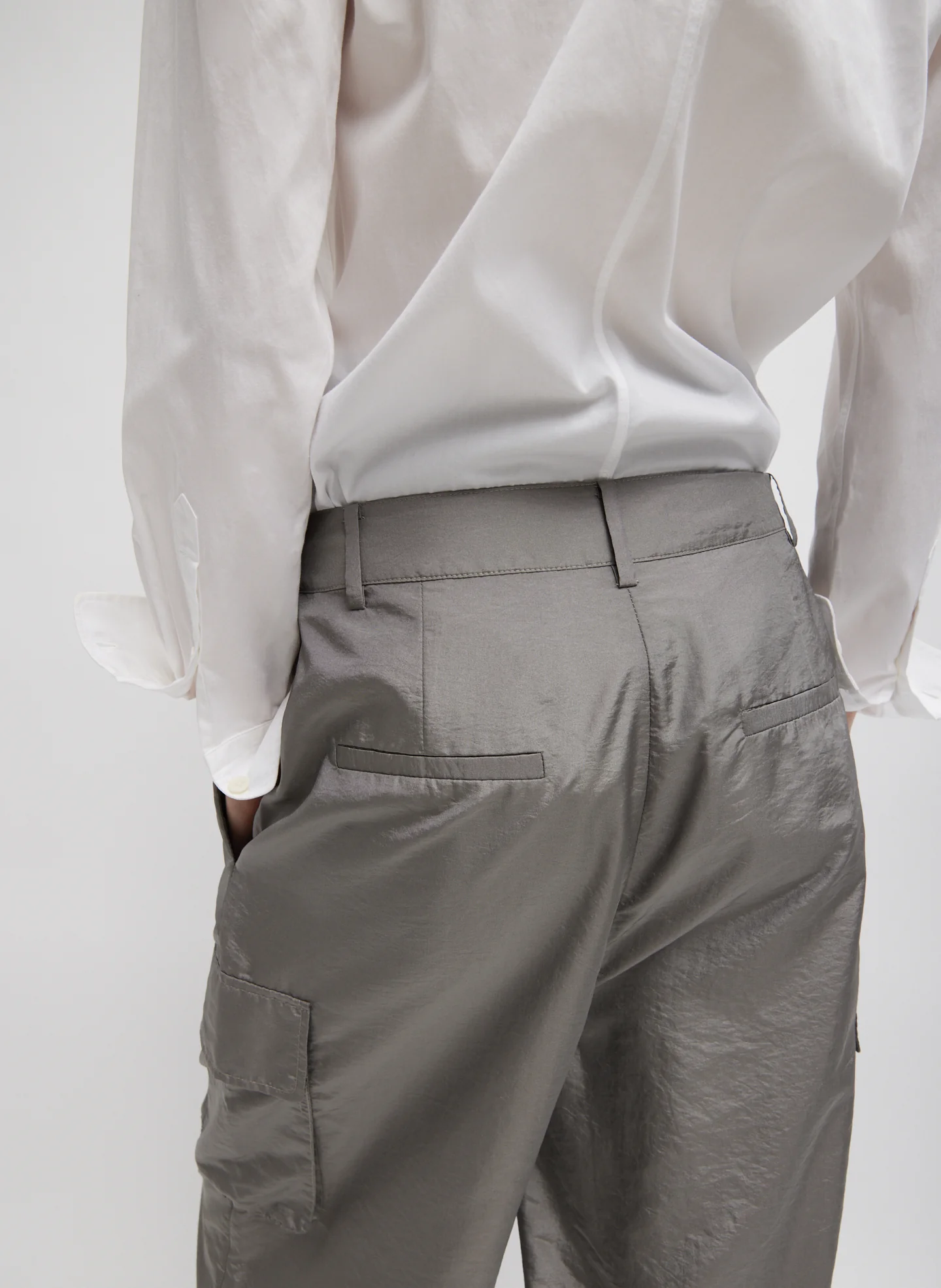 Crispy Nylon Stella Pleated Cargo Pant - Image 4