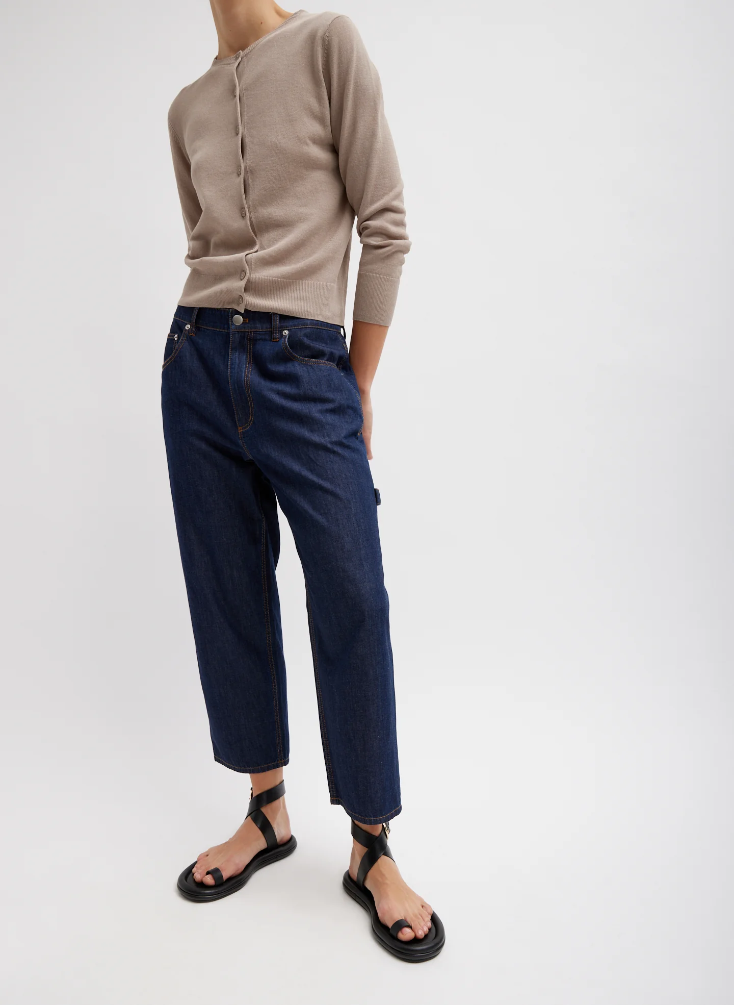 Crispy Sweater Shrunken Cardigan - Image 4