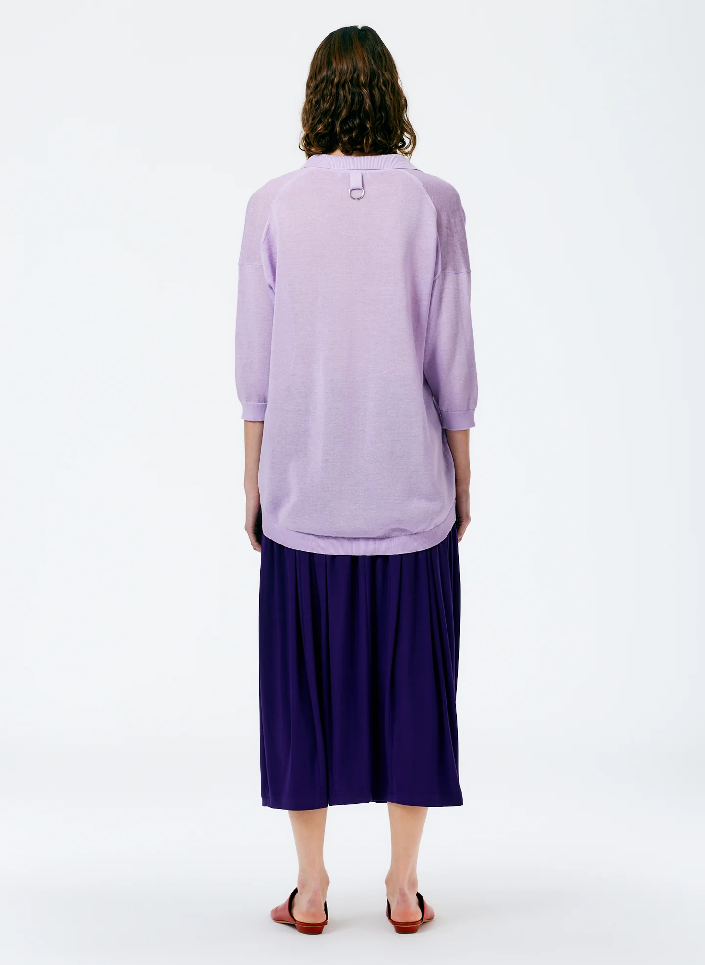 Crispy Viscose Sweater Easy Polo - Image 7