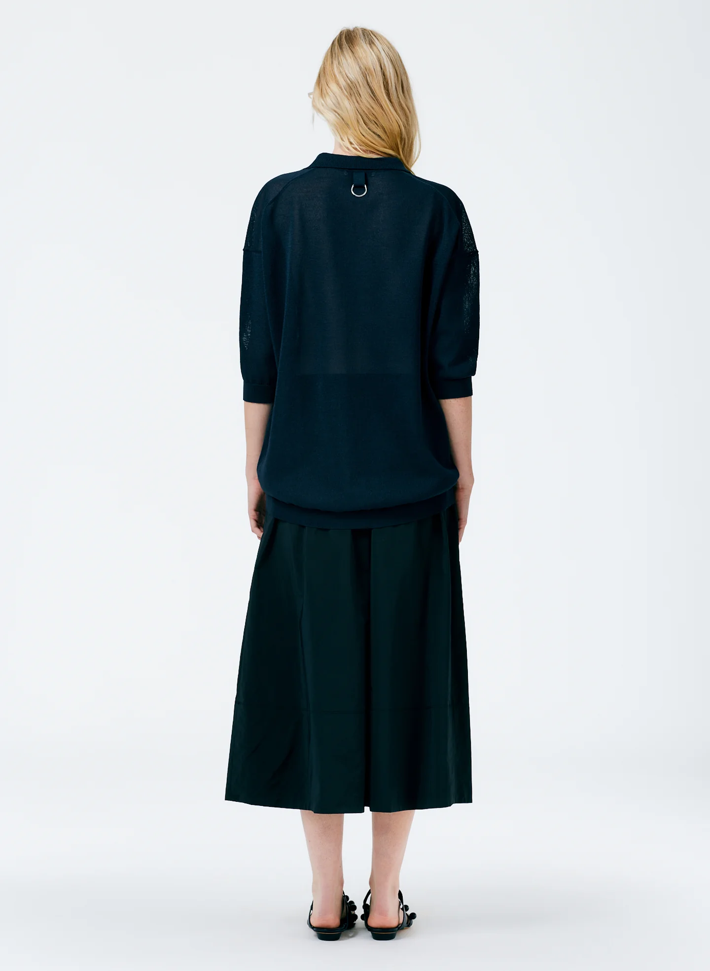Crispy Viscose Sweater Easy Polo - Image 8