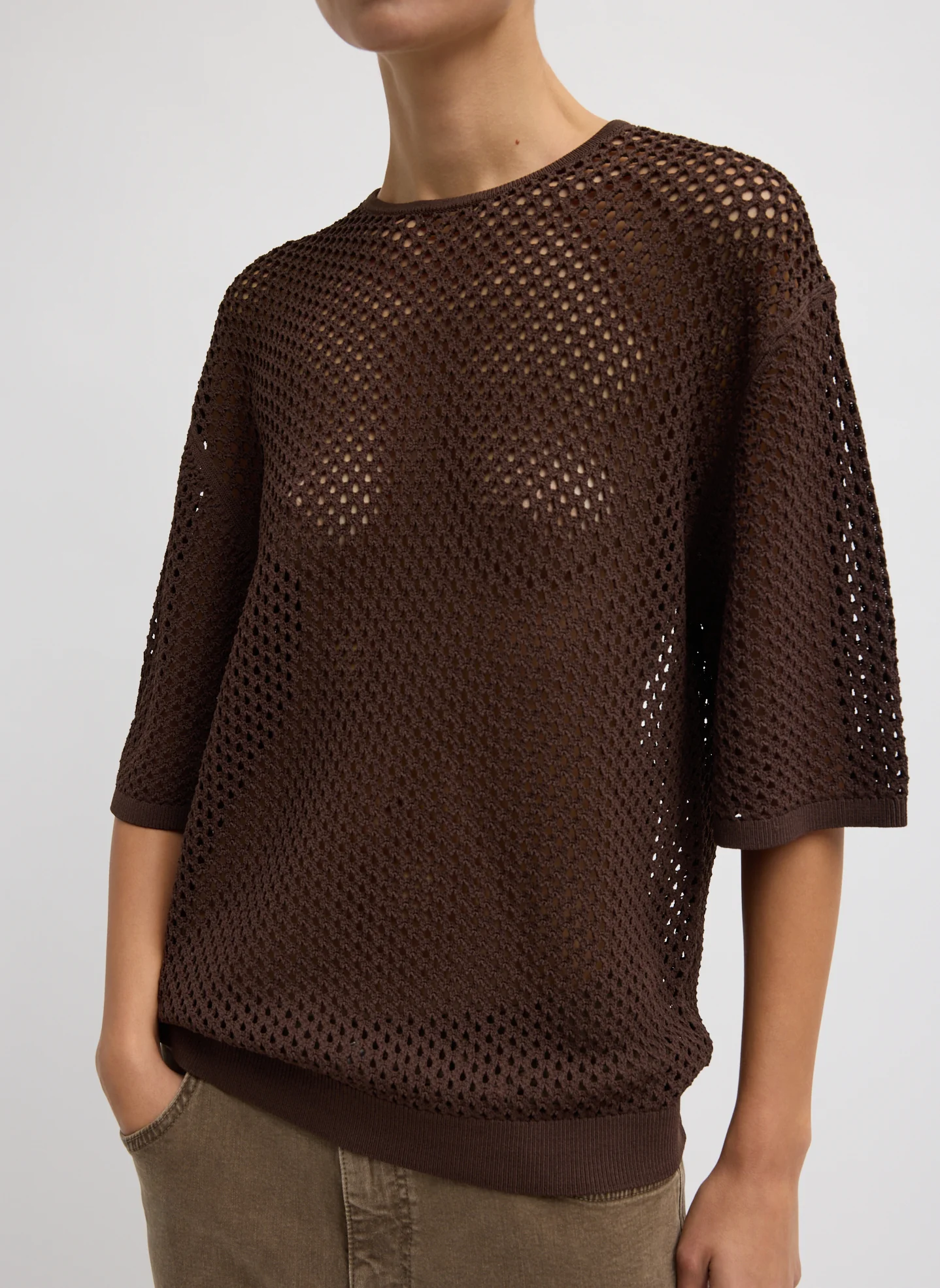 Crochet Netting Oversized Easy T-Shirt