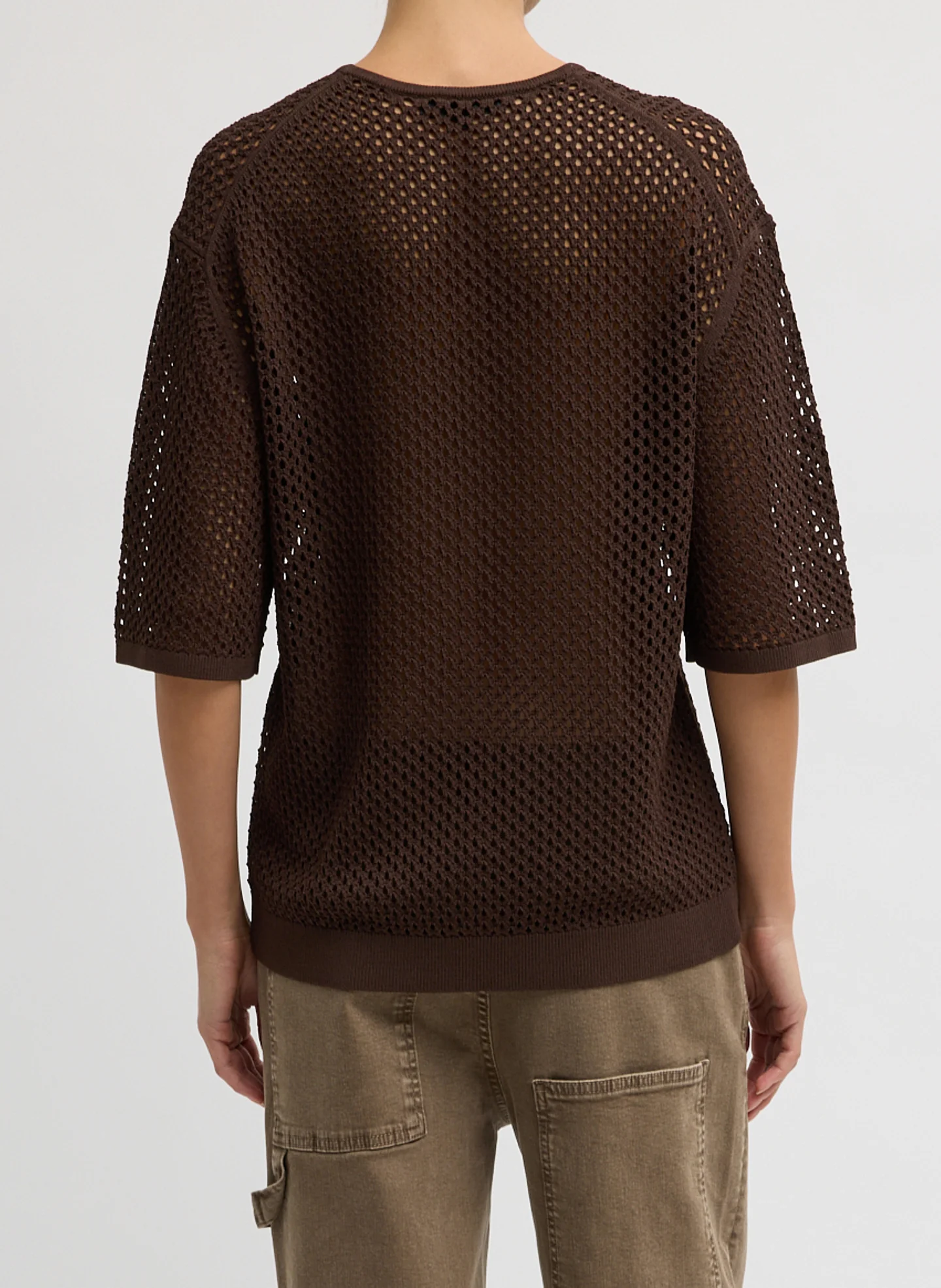 Crochet Netting Oversized Easy T-Shirt - Image 3
