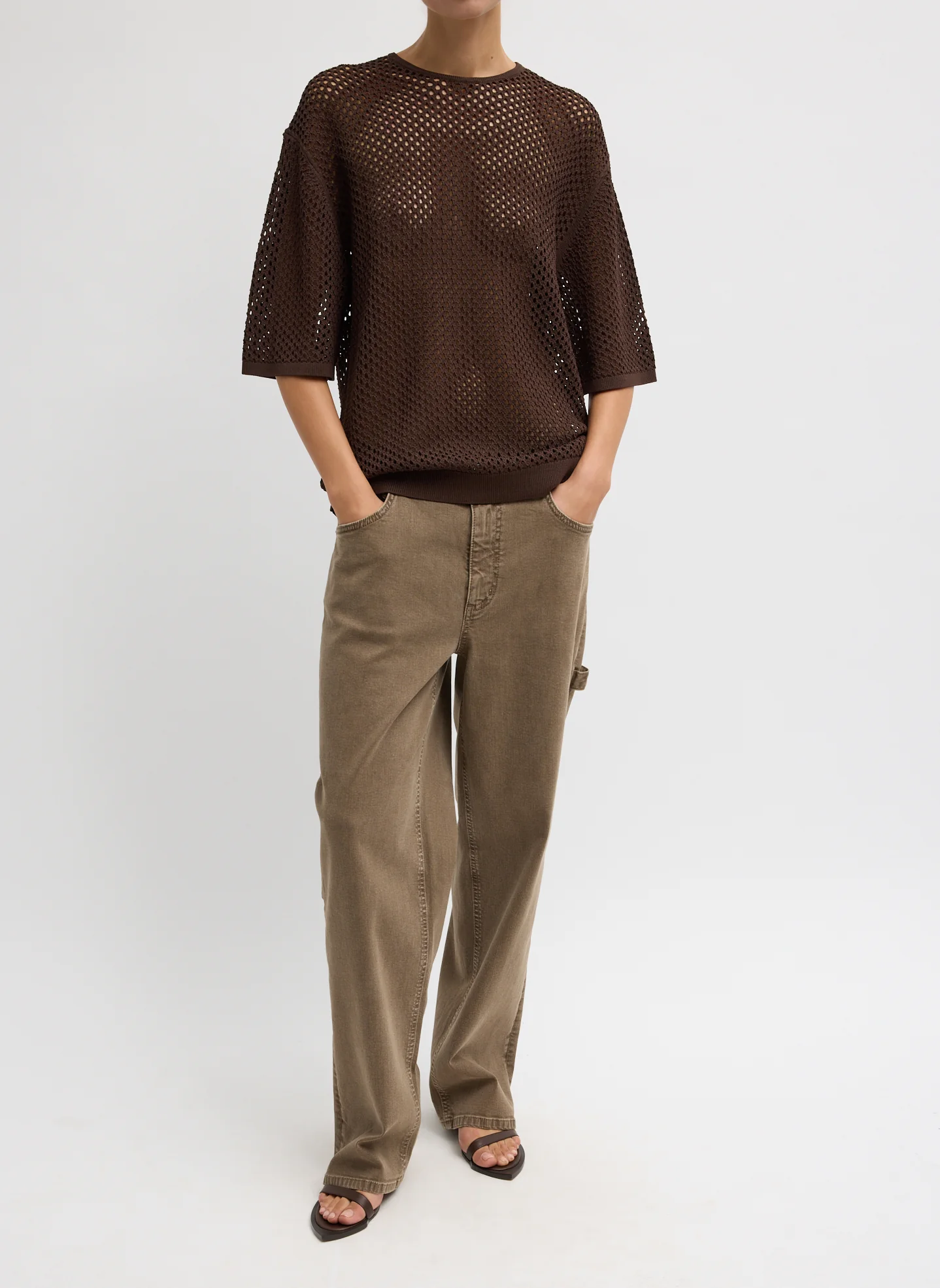 Crochet Netting Oversized Easy T-Shirt - Image 4