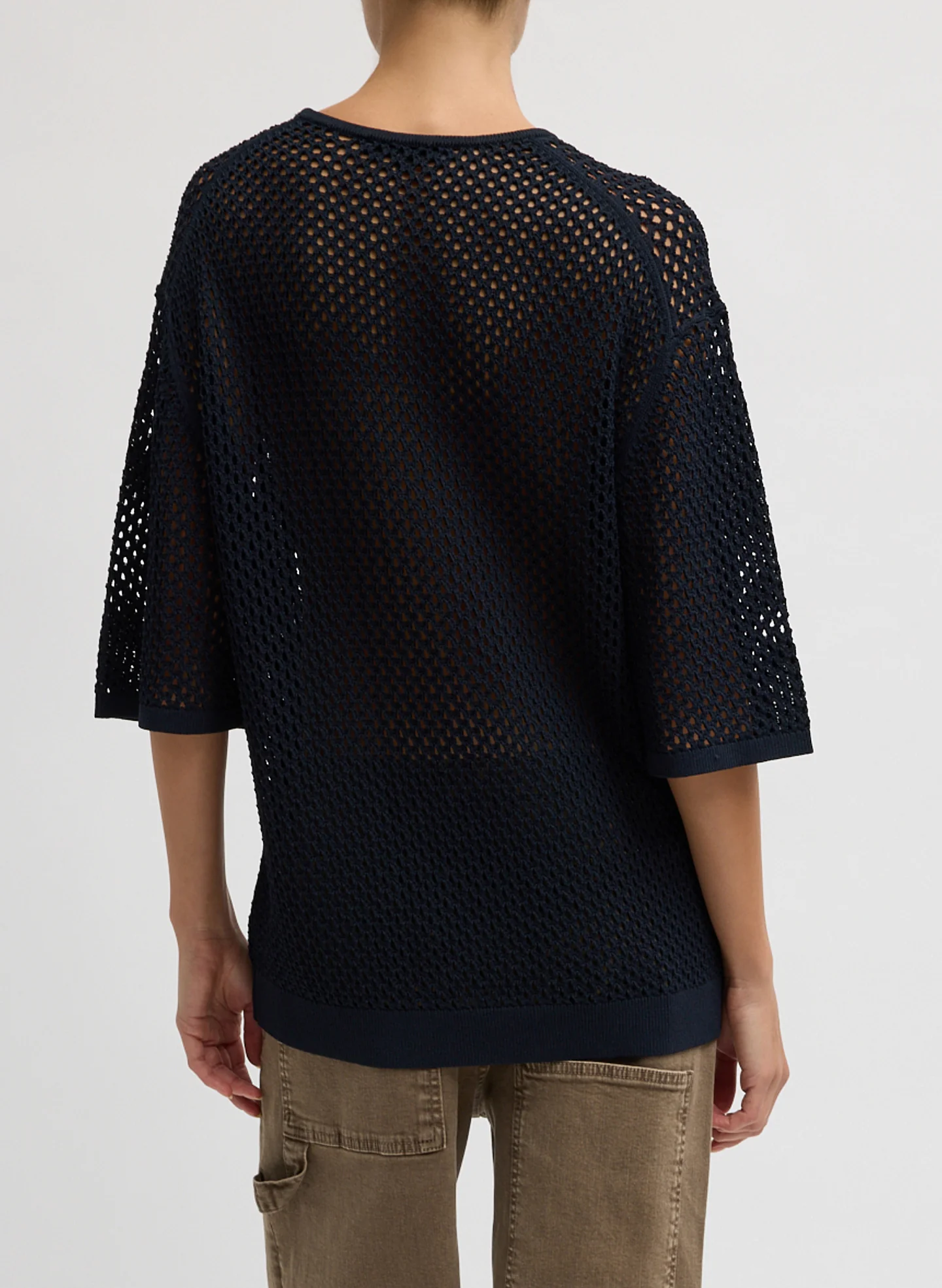 Crochet Netting Oversized Easy T-Shirt - Image 3