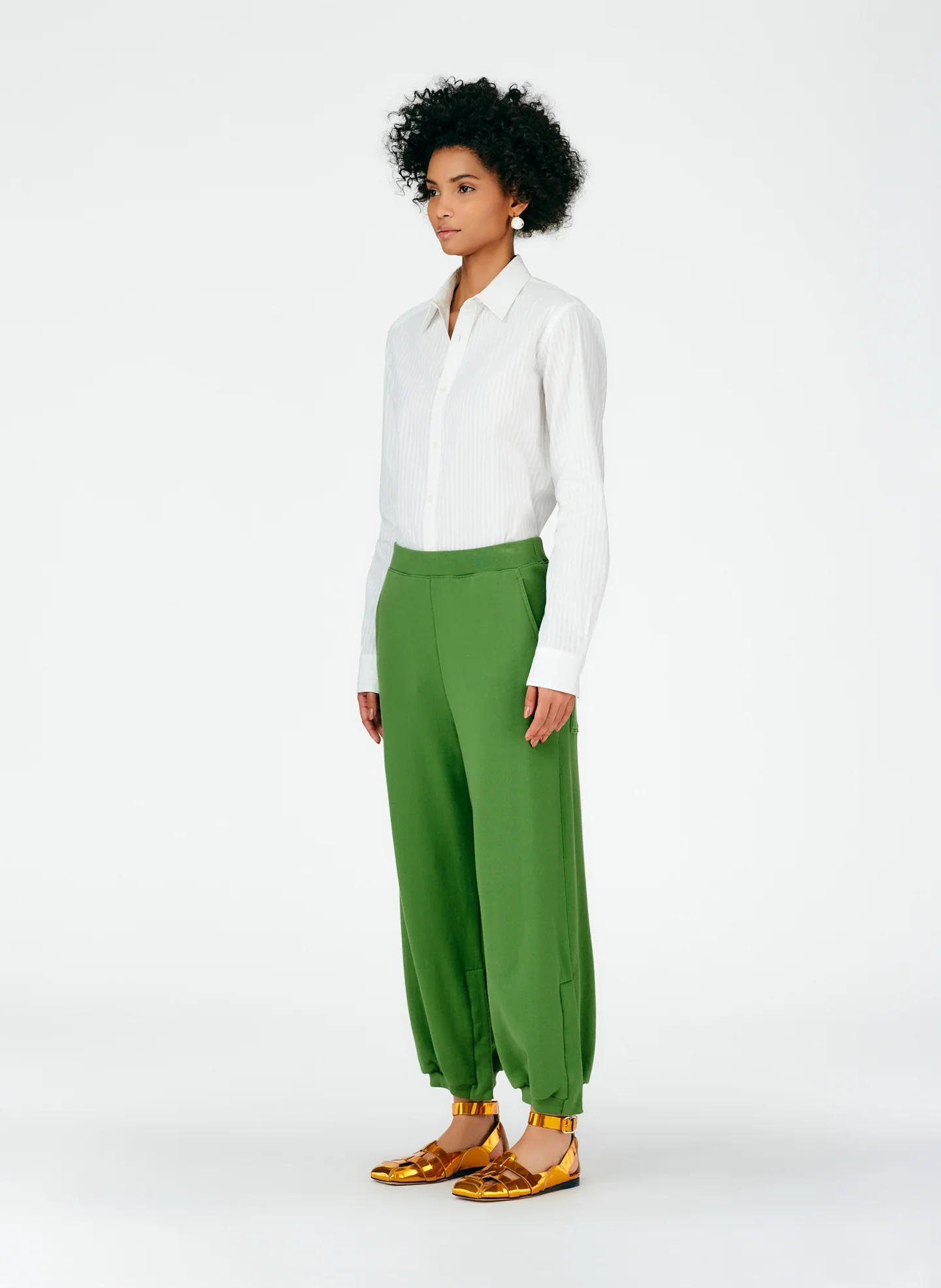 Cropped Sweatpant with Zipper - Image 2