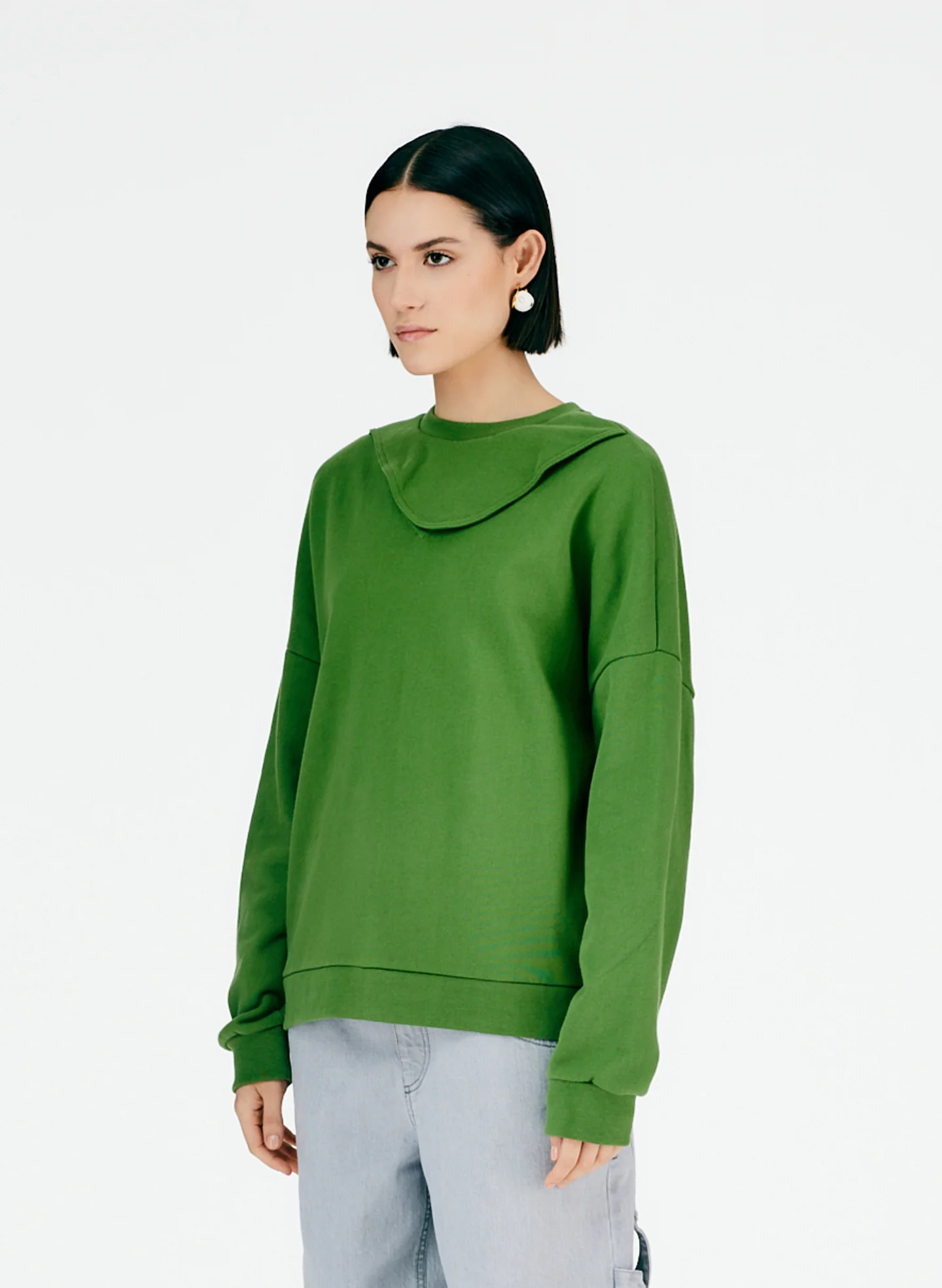 Cutout Dicky Neck Sweatshirt - Image 2
